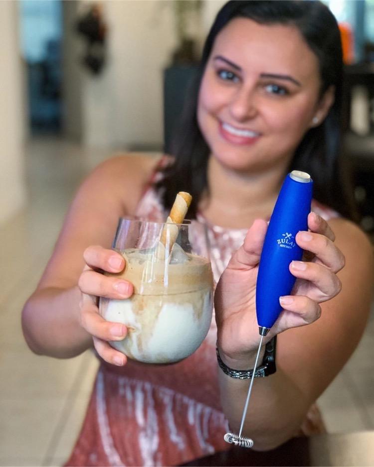 Whipped Coffee With Natalia Lara And Her Zulay Milk Frother!