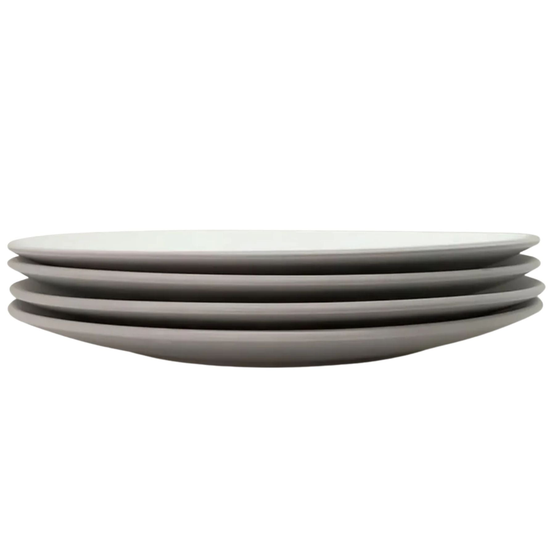 The Contour Dinner Plate - Set of 4 - White by Zulay Kitchen