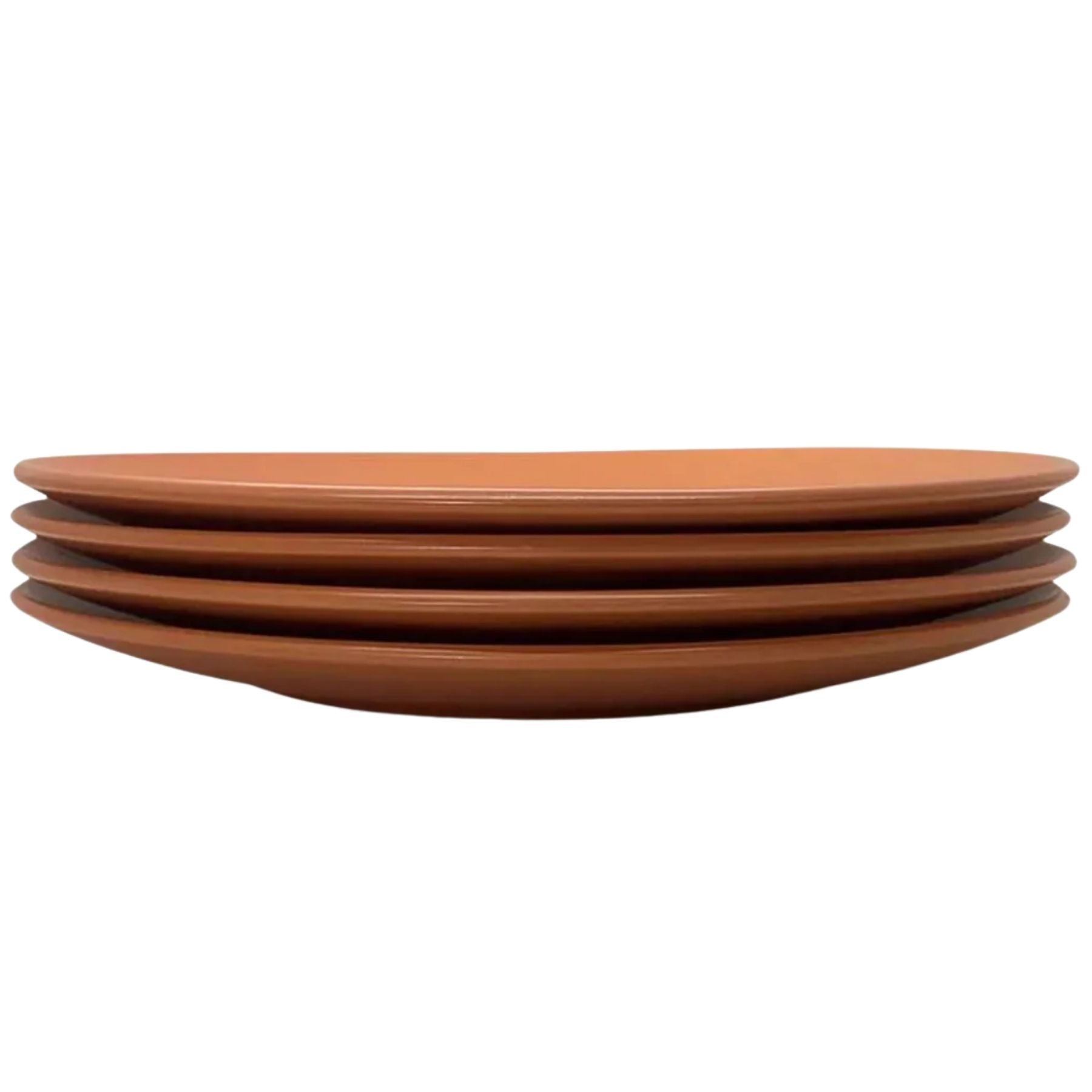 The Contour Dinner Plate - Set of 4 - Terra Cotta by Zulay Kitchen