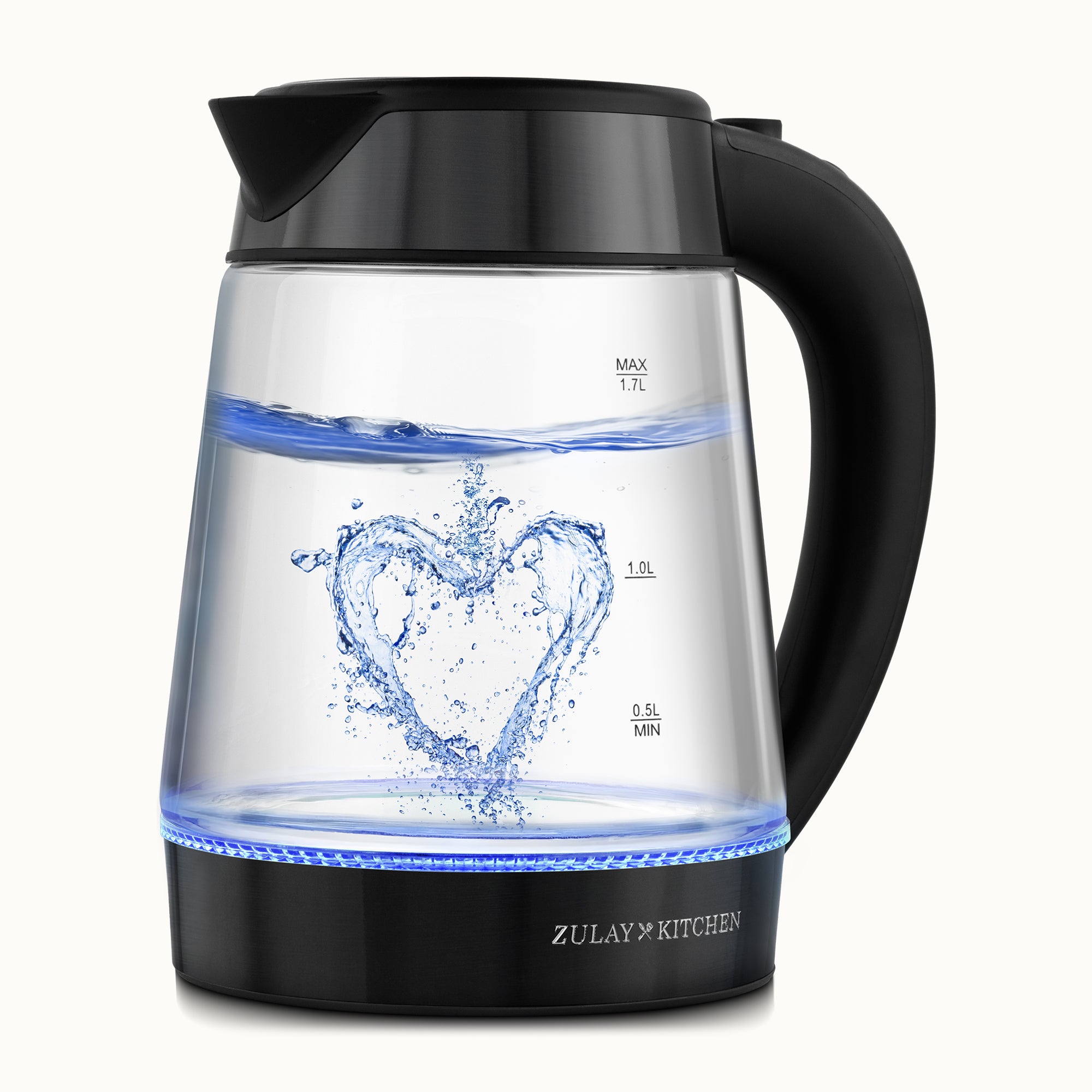 Zulay Kitchen Electric Water Kettle - Black Metallic