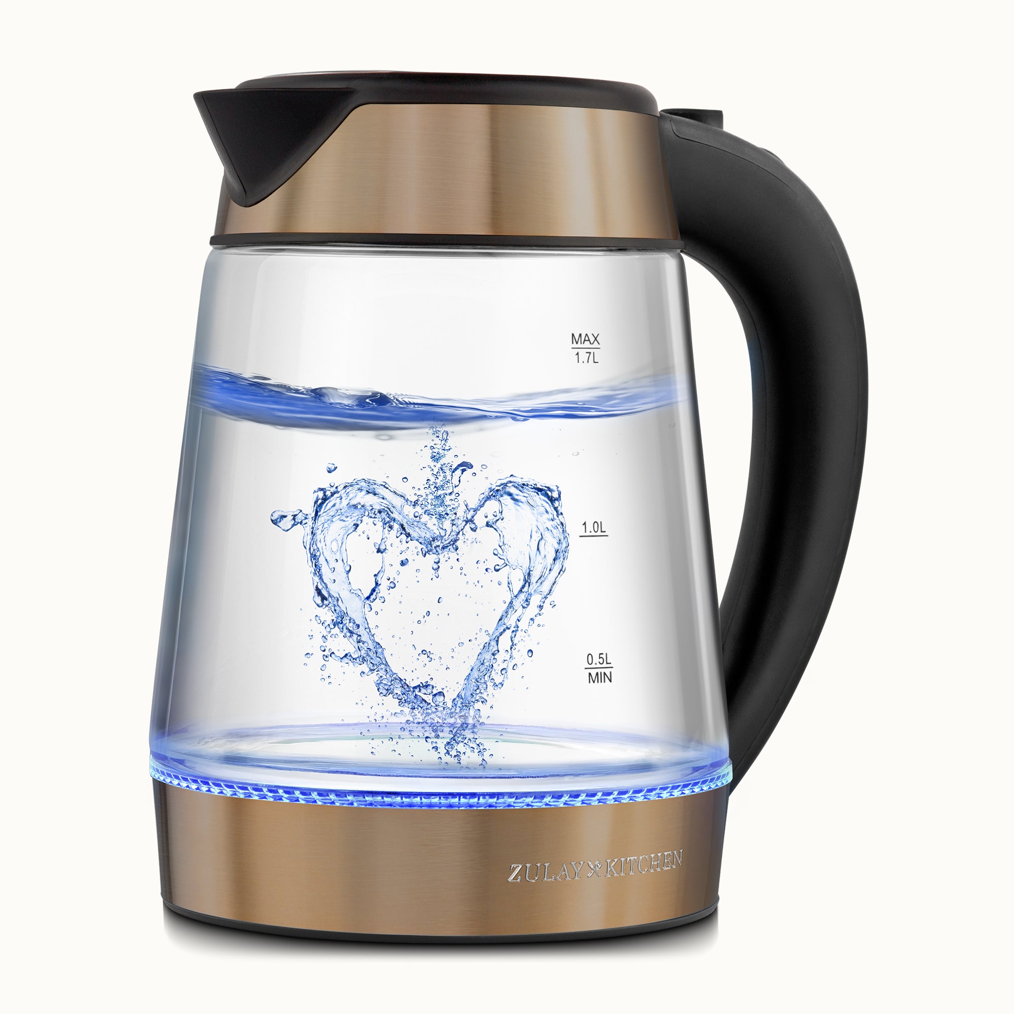 Zulay Kitchen Electric Water Kettle - Black Copper