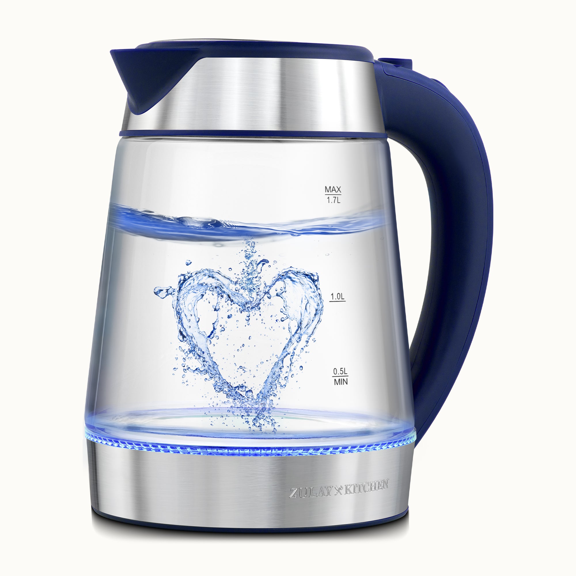 Zulay Kitchen Electric Water Kettle - Navy Blue