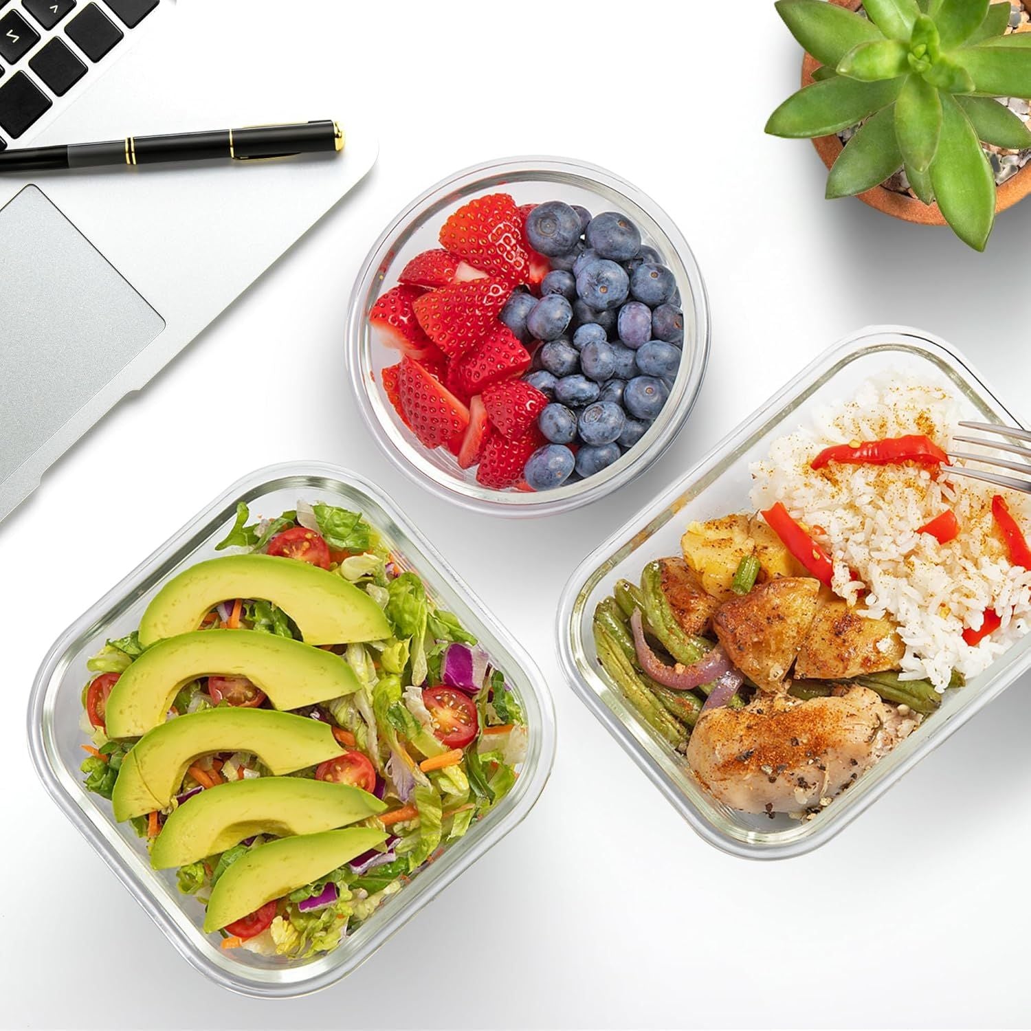 Versatile Glass Lunch Containers by Zulay Kitchen