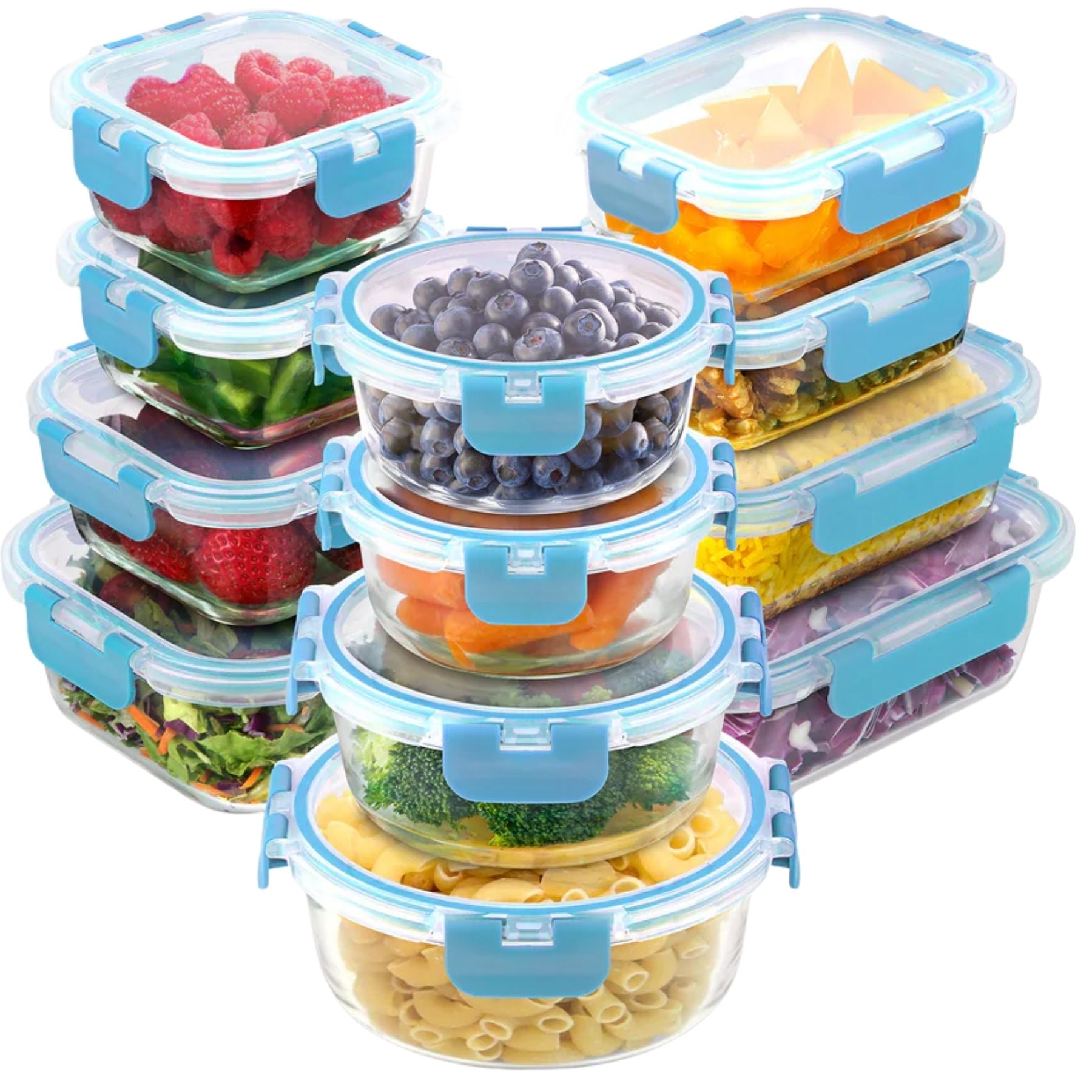 Borosilicate Glass Food Storage Container - Light Blue by Zulay Kitchen