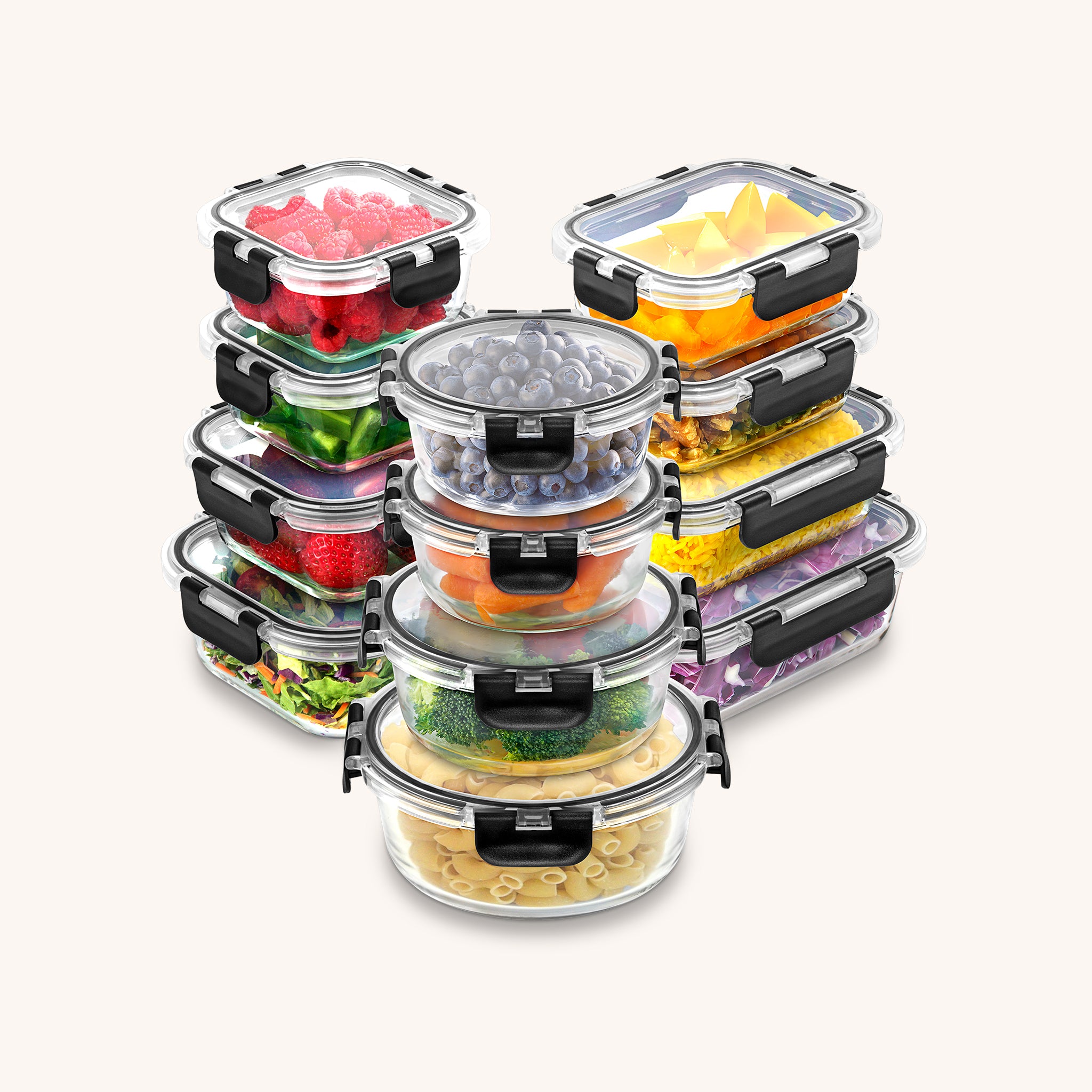 Borosilicate Glass Food Storage Container - Black by Zulay Kitchen