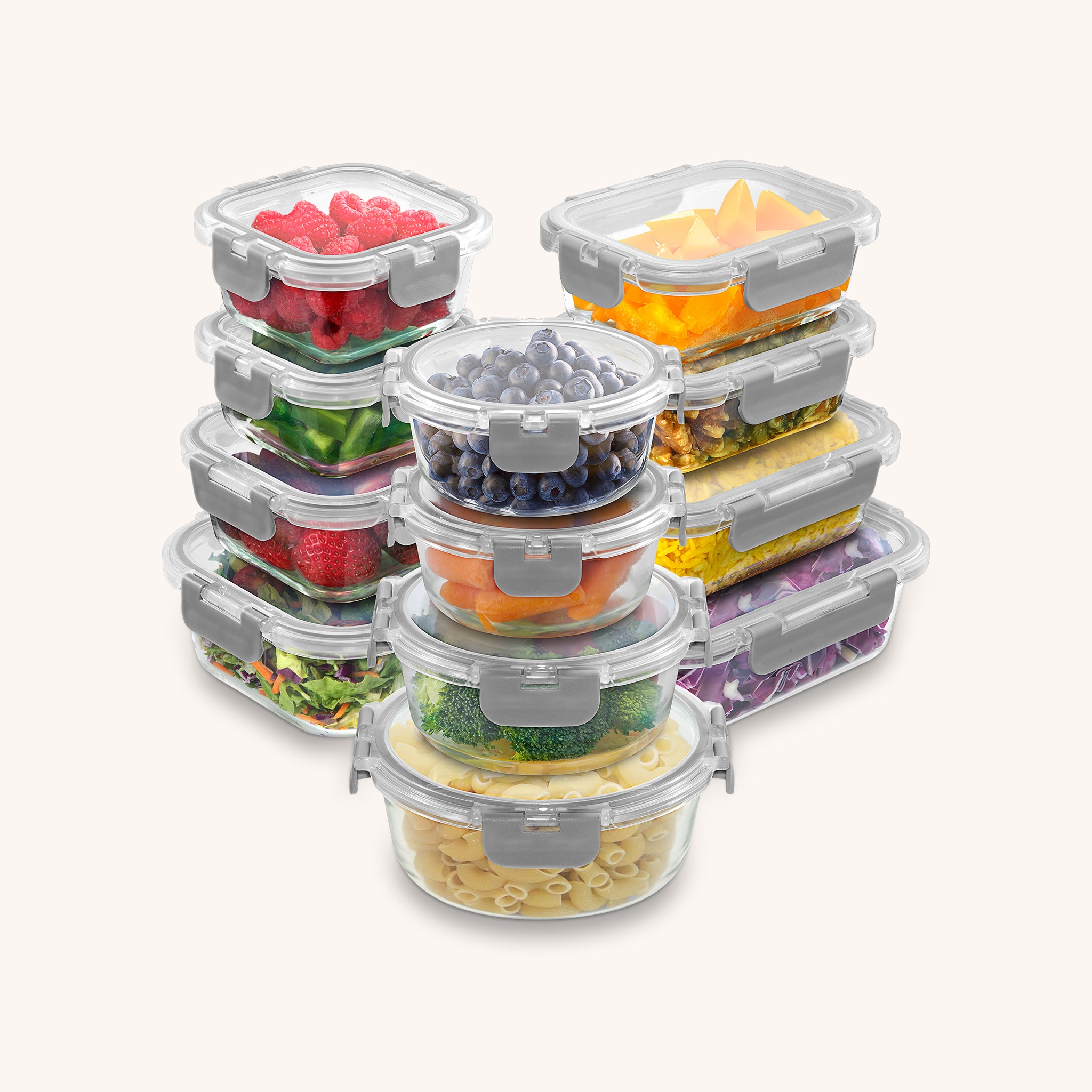 Borosilicate Glass Food Storage Container - Gray by Zulay Kitchen