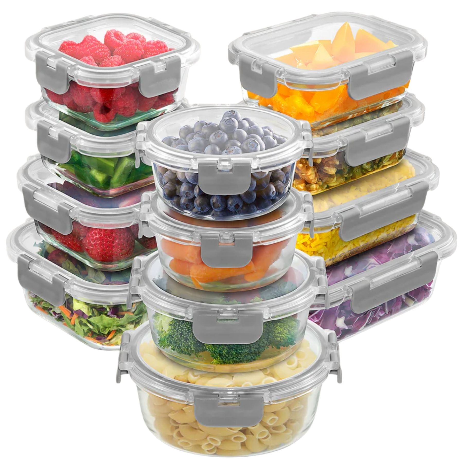 Borosilicate Glass Food Storage Container - Gray by Zulay Kitchen