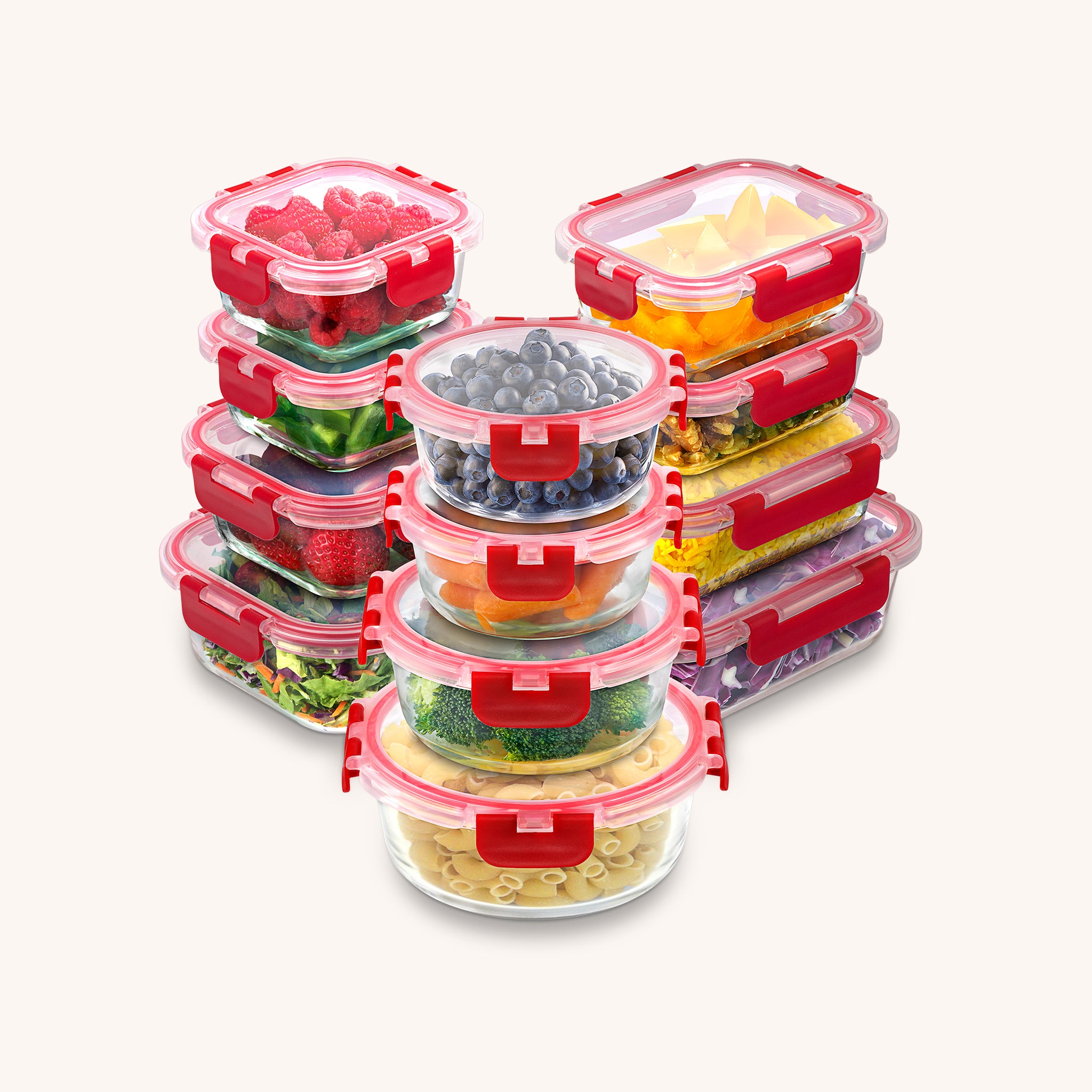 Borosilicate Glass Food Storage Container - Red by Zulay Kitchen