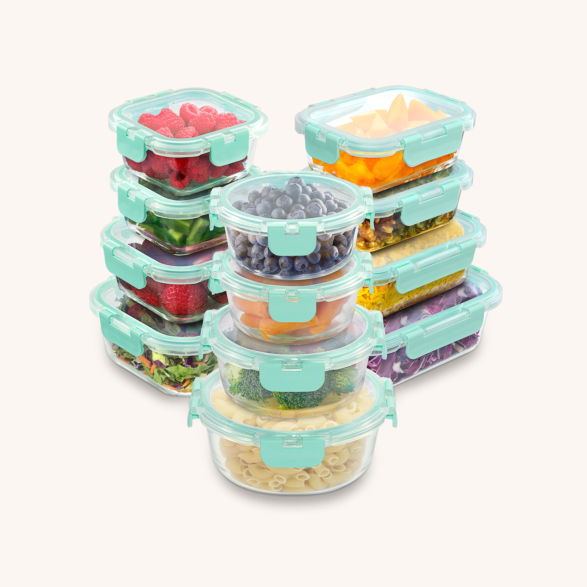 Borosilicate Glass Food Storage Container - Teal by Zulay Kitchen