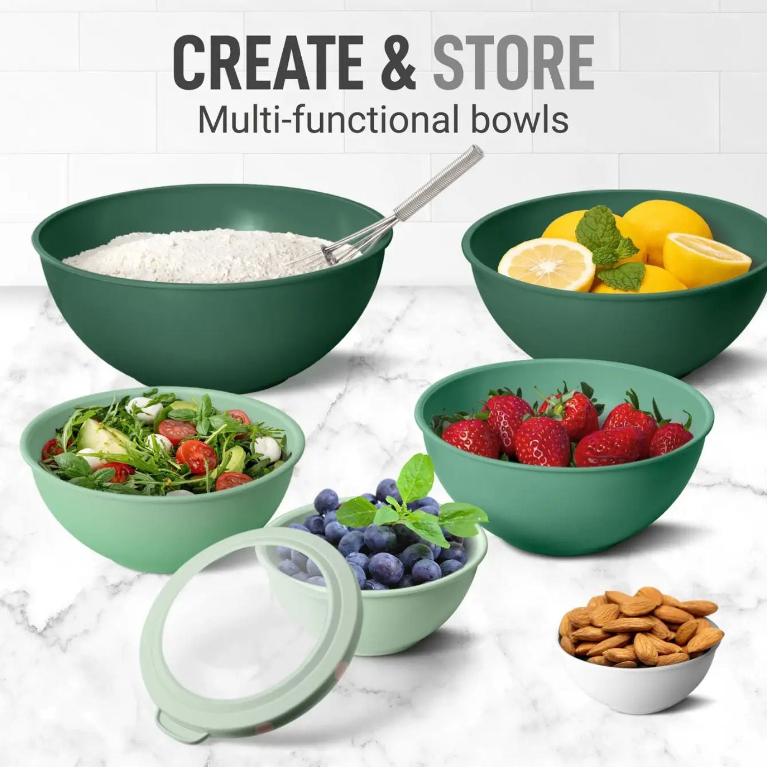 Multi-functional bowls with Lids by Zulay Kitchen