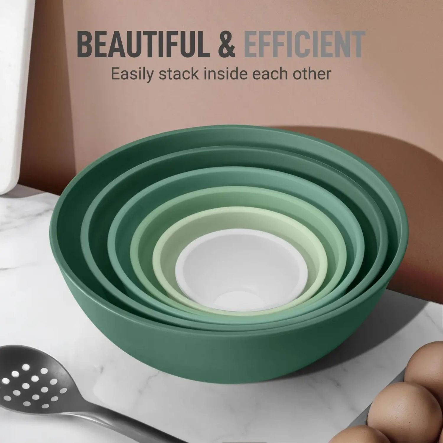 Sturdy and Durable Nesting Bowls with Lids Set by Zulay Kitchen