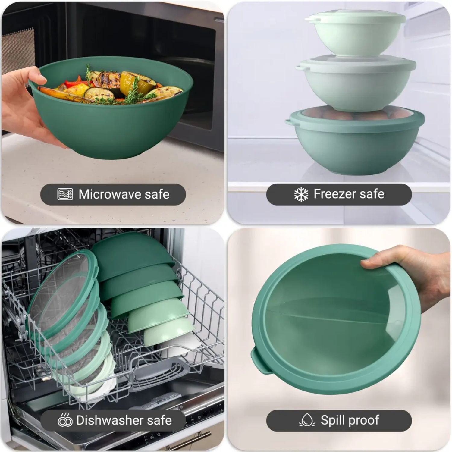 Prep Bowls with Lids are Suitable for both Microwaves and Freezers by Zulay Kitchen