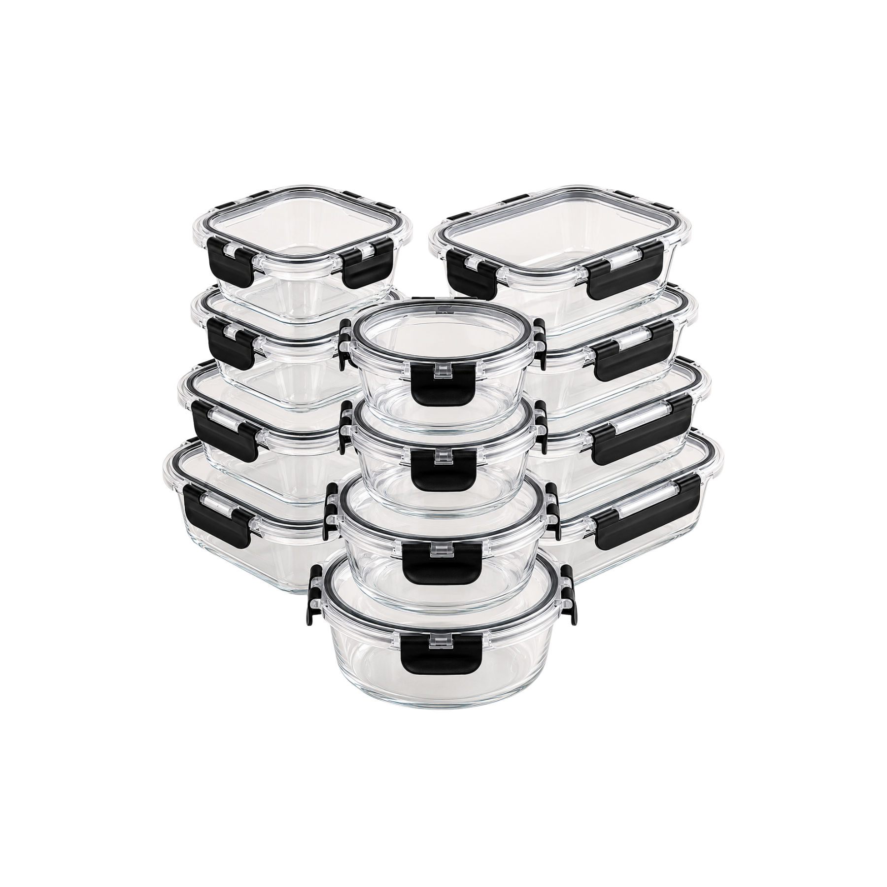 Borosilicate Glass Food Storage Container - Black by Zulay Kitchen