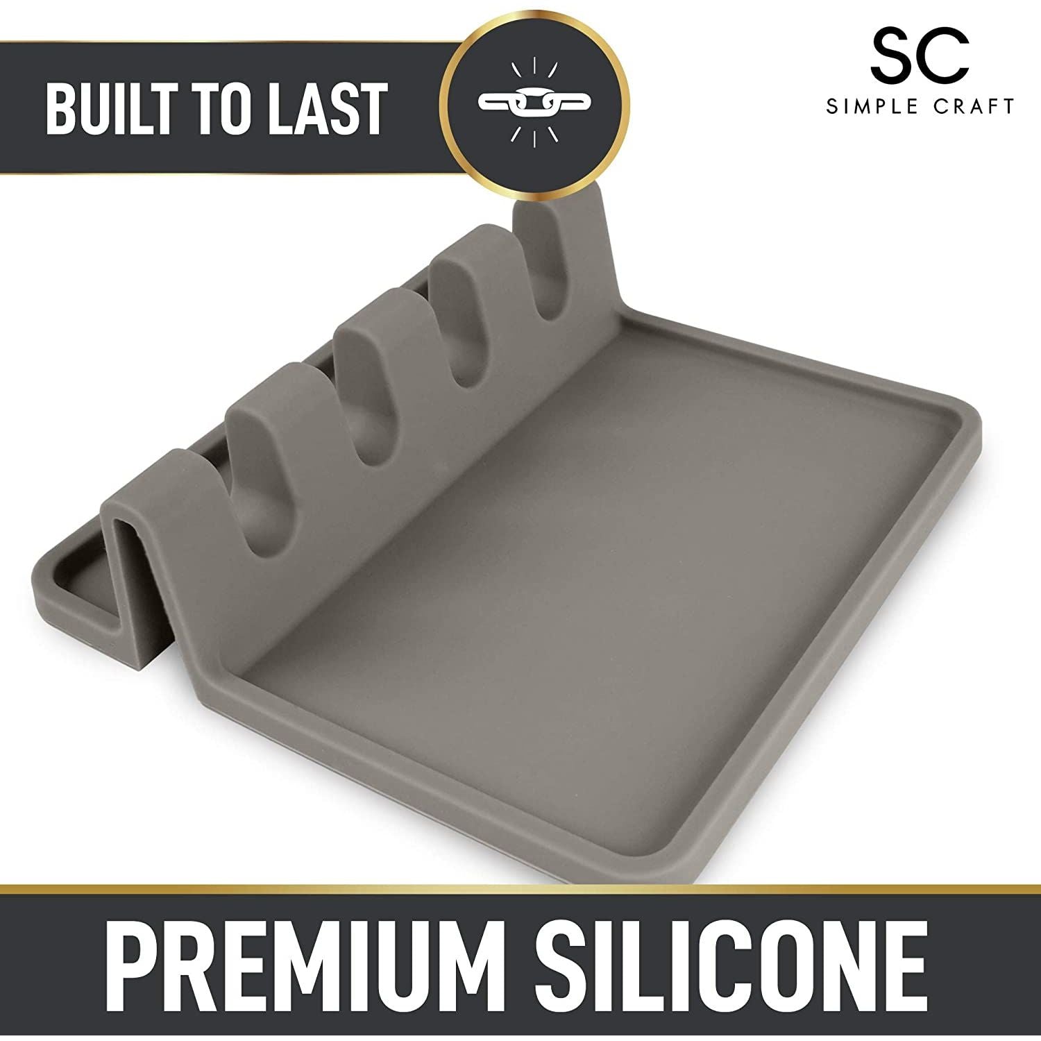 Premium Simple Craft Silicone Spoon Rest