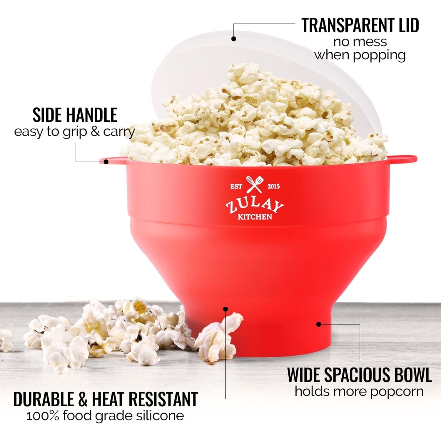Collapsible Silicone Popcorn Popper