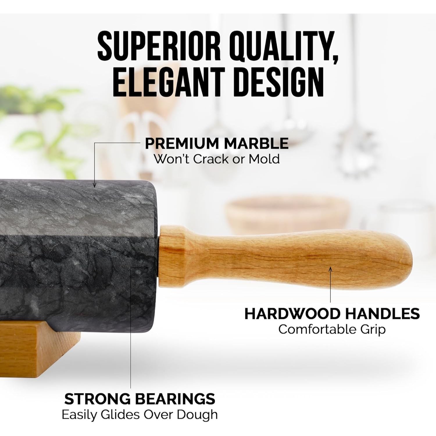 Superior Quality Elegant Design Rolling Pin by Zulay Kitchen