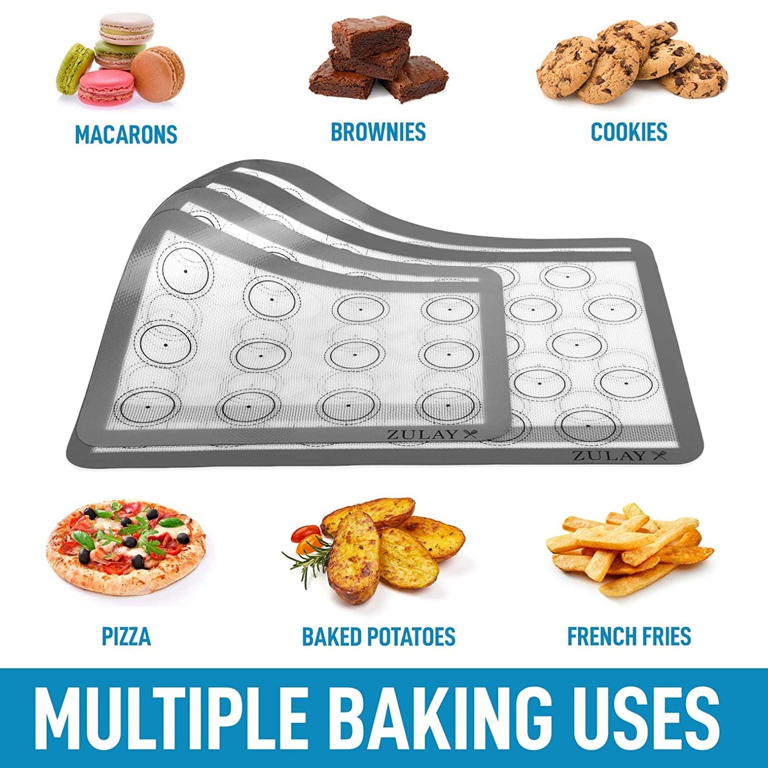 Multiple baking uses silicone mat