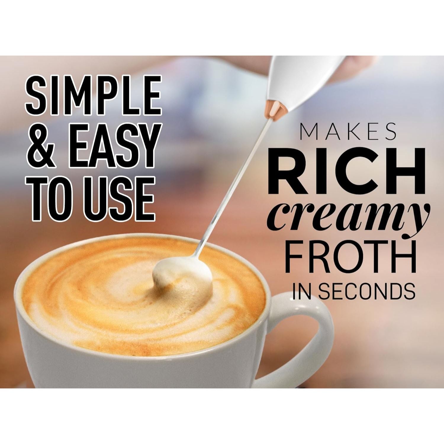 easy to use milk frother for coffee