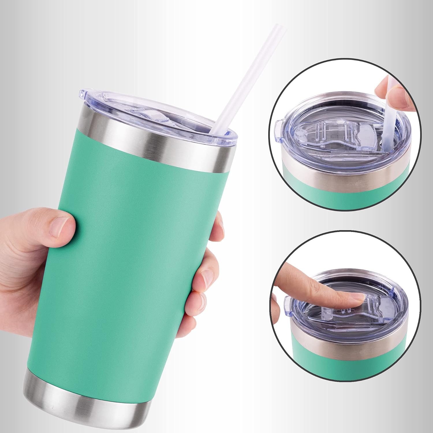 20 oz Tumbler With Lid and Straw by Zulay Kitchen
