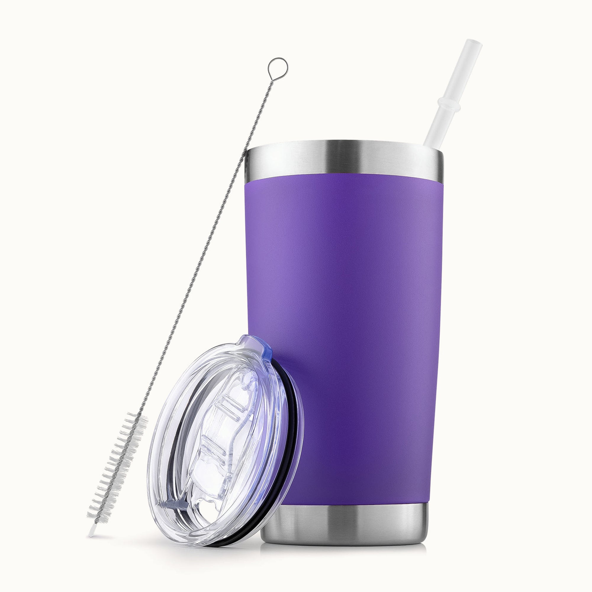 20 oz Tumbler With Lid and Straw - Purple by Zulay Kitchen