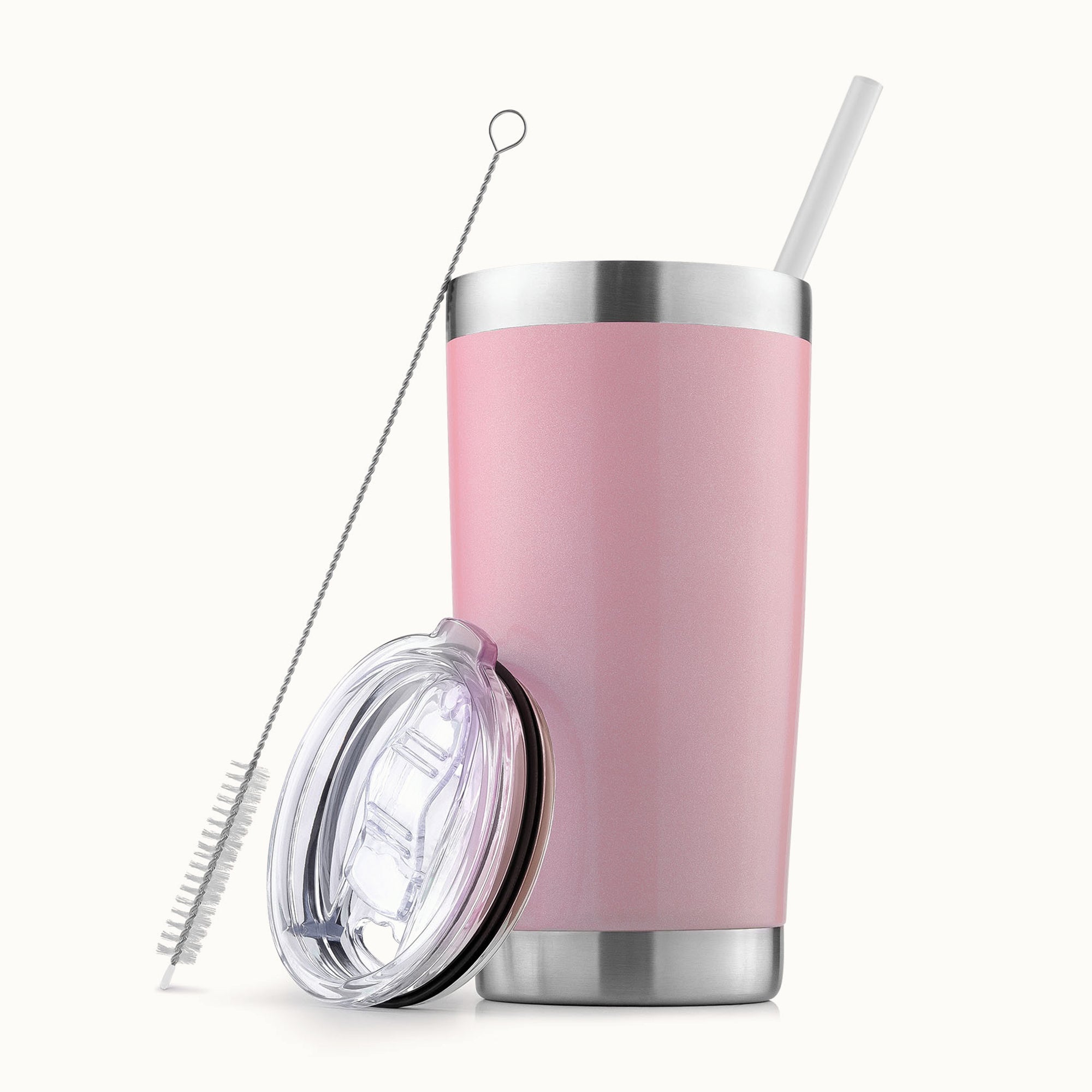 20 oz Tumbler With Lid and Straw - Pink Shimmer by Zulay Kitchen