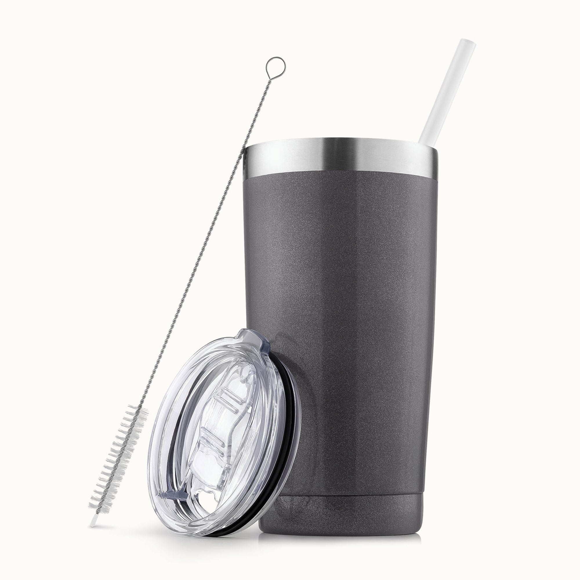 20 oz Tumbler With Lid and Straw-Charcoal Shimmer by Zulay Kitchen