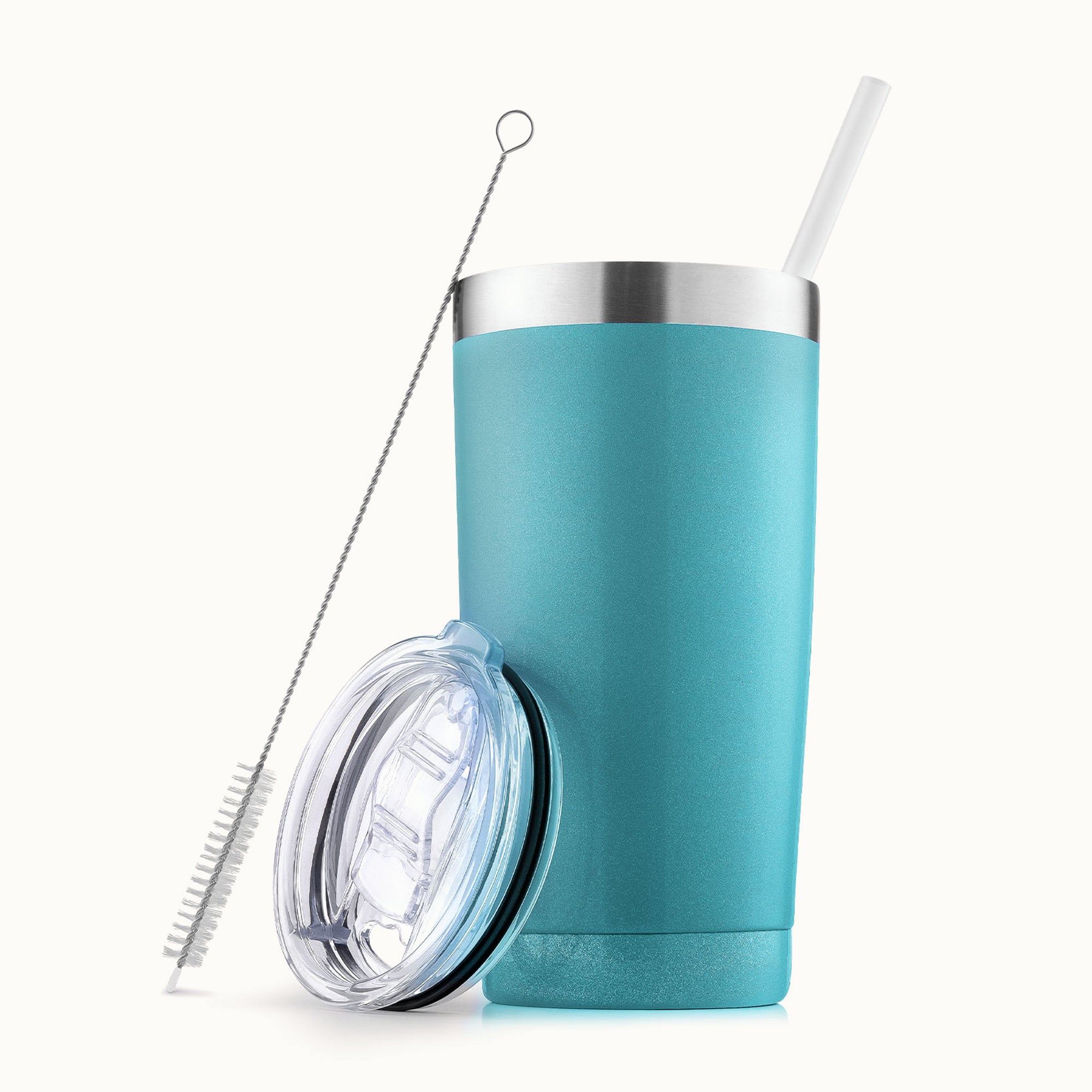20 oz Tumbler With Lid and Straw-Blue Shimmer by Zulay Kitchen