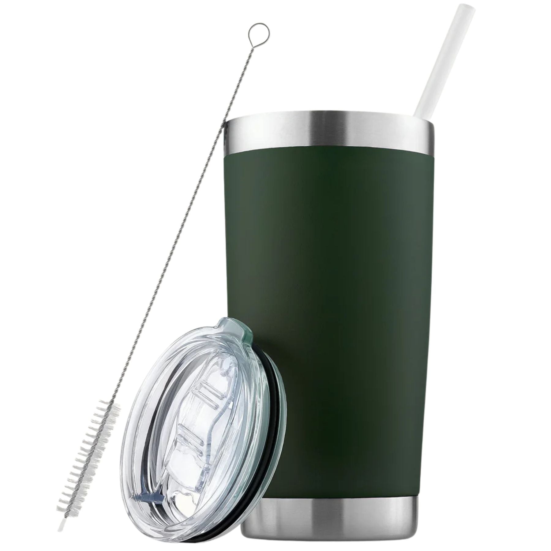 20 oz Tumbler With Lid and Straw-Dark Green by Zulay Kitchen