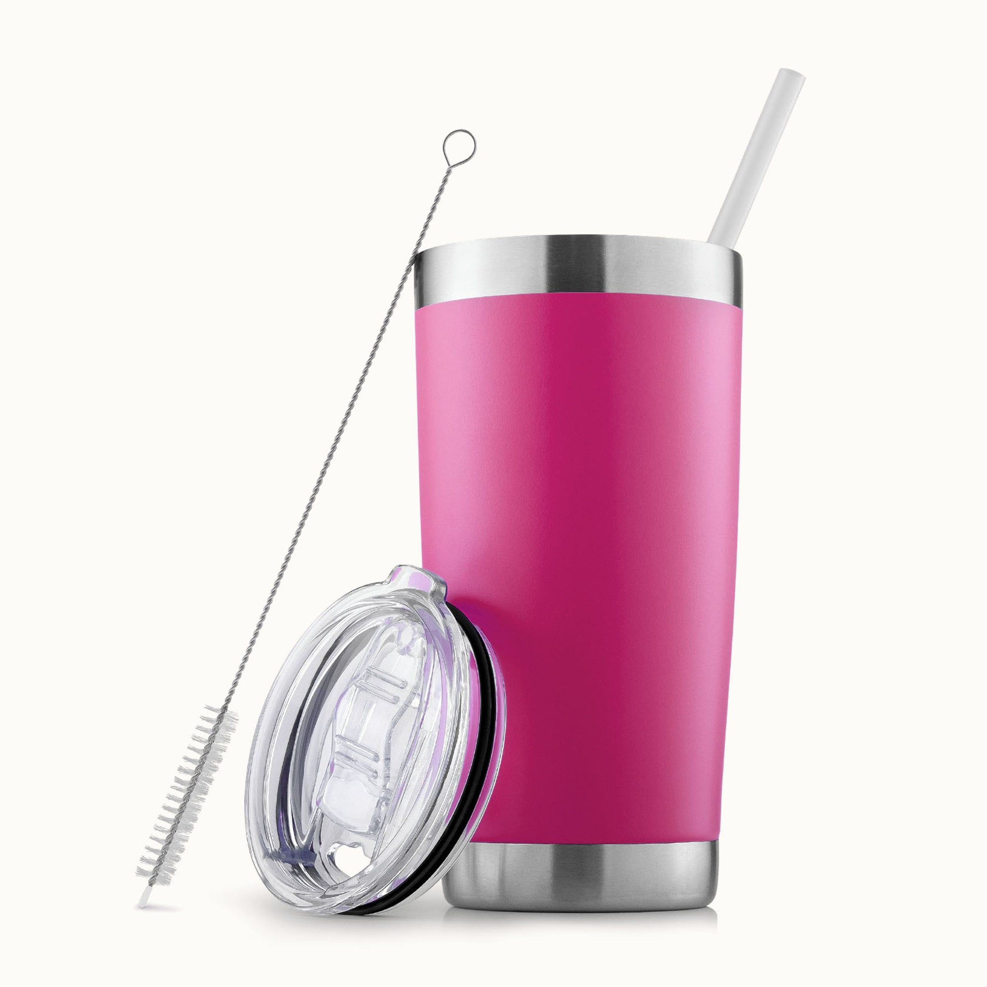 20 oz Tumbler With Lid and Straw-Hot Pink by Zulay Kitchen