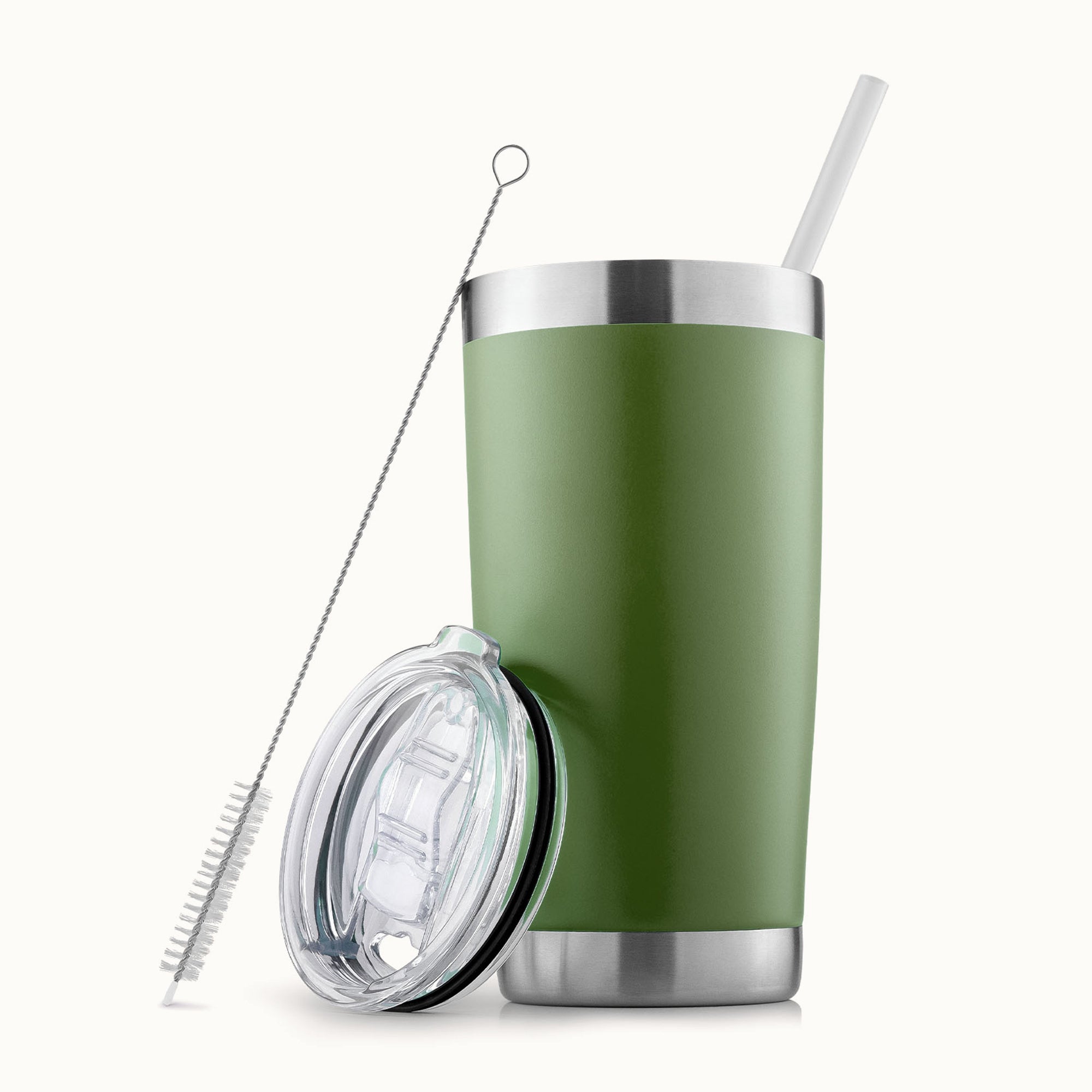 20 oz Tumbler With Lid and Straw-Army Green by Zulay Kitchen
