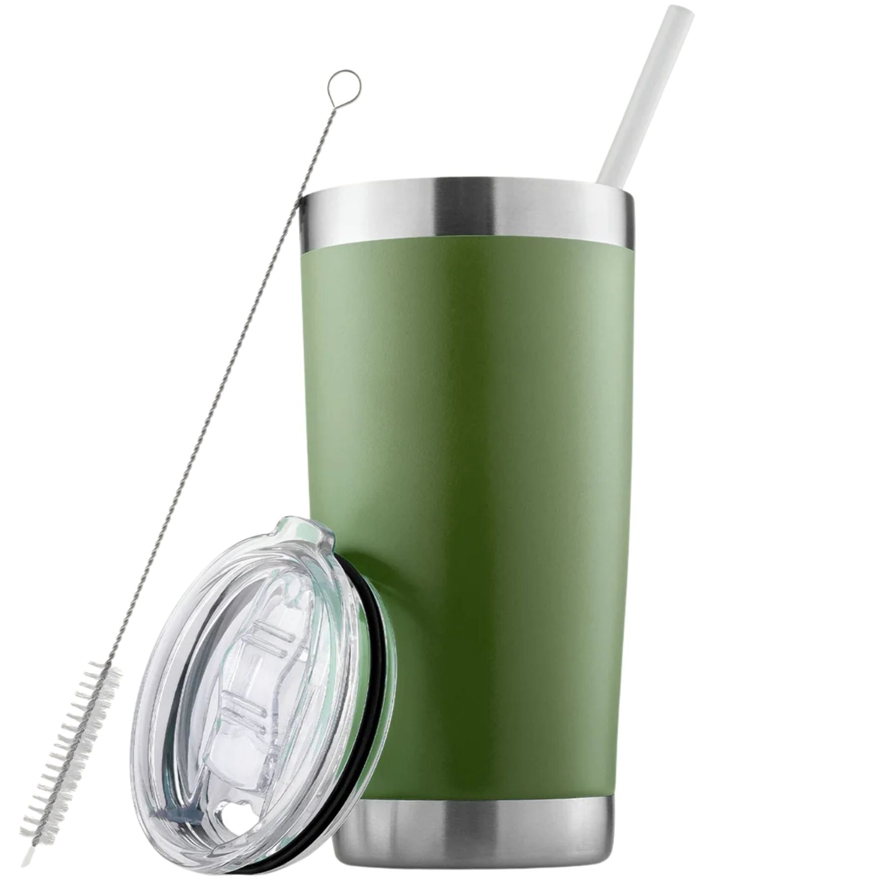 20 oz Tumbler With Lid and Straw-Army Green by Zulay Kitchen