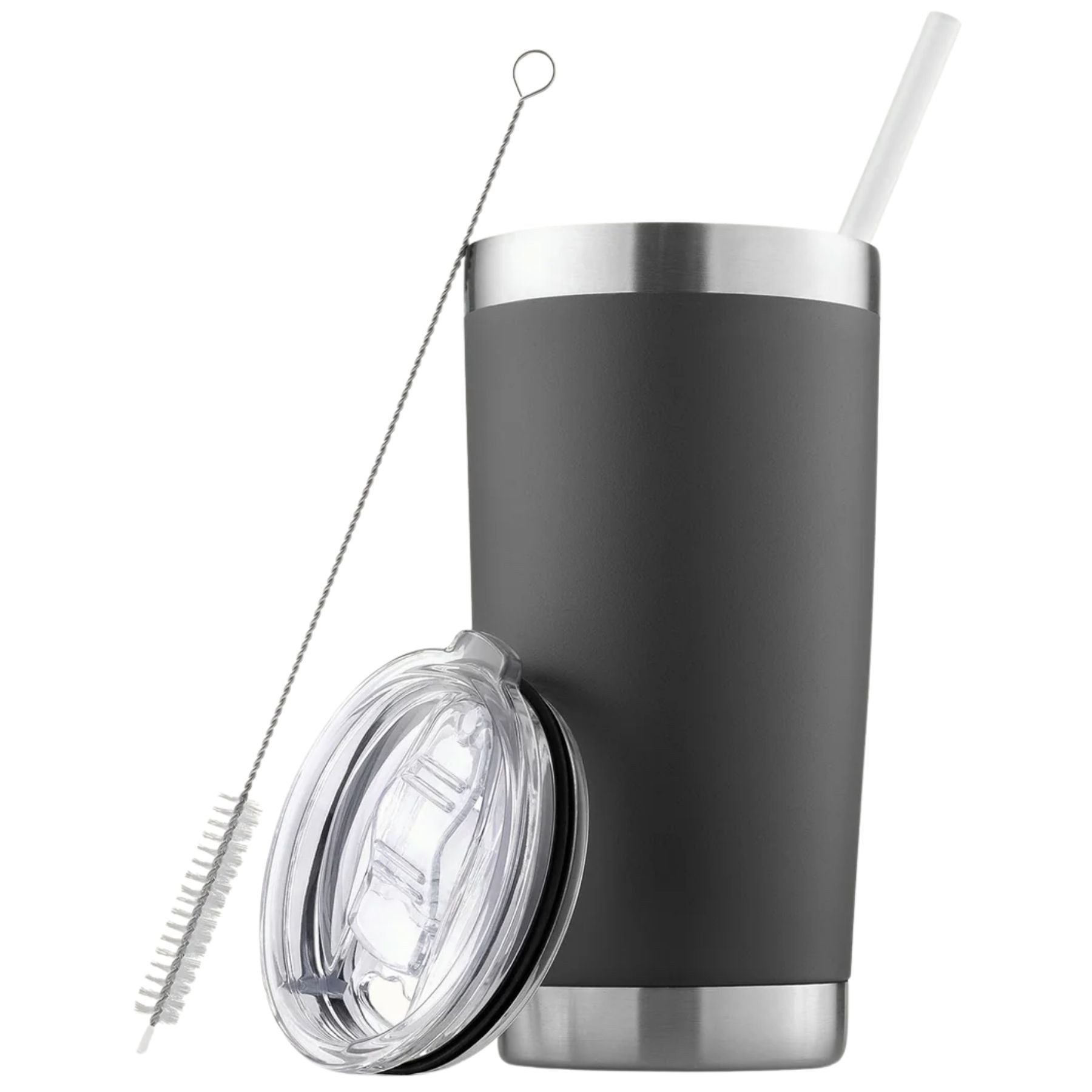 20 oz Tumbler With Lid and Straw-Gray by Zulay Kitchen
