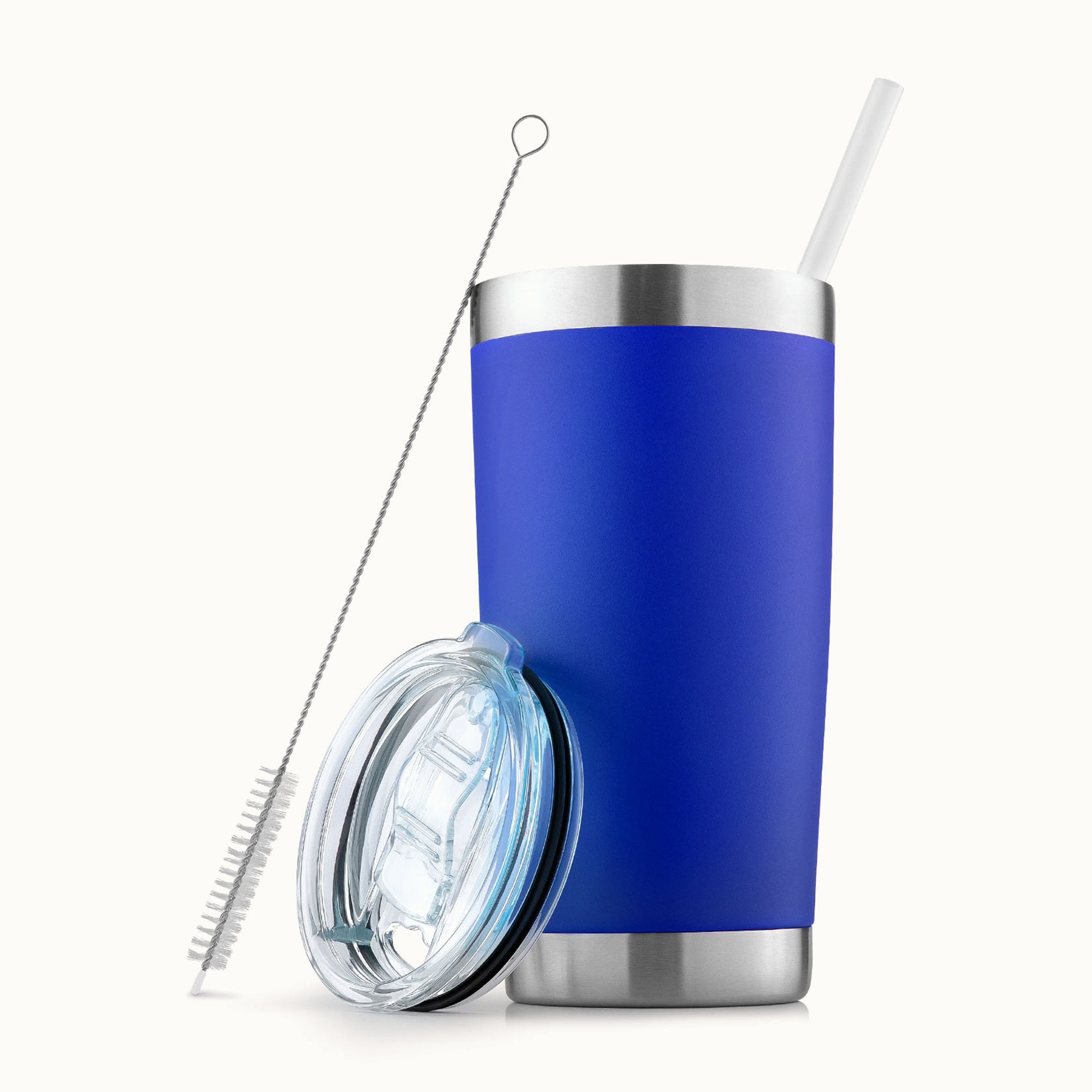 20 oz Tumbler With Lid and Straw-Navy Blue by Zulay Kitchen