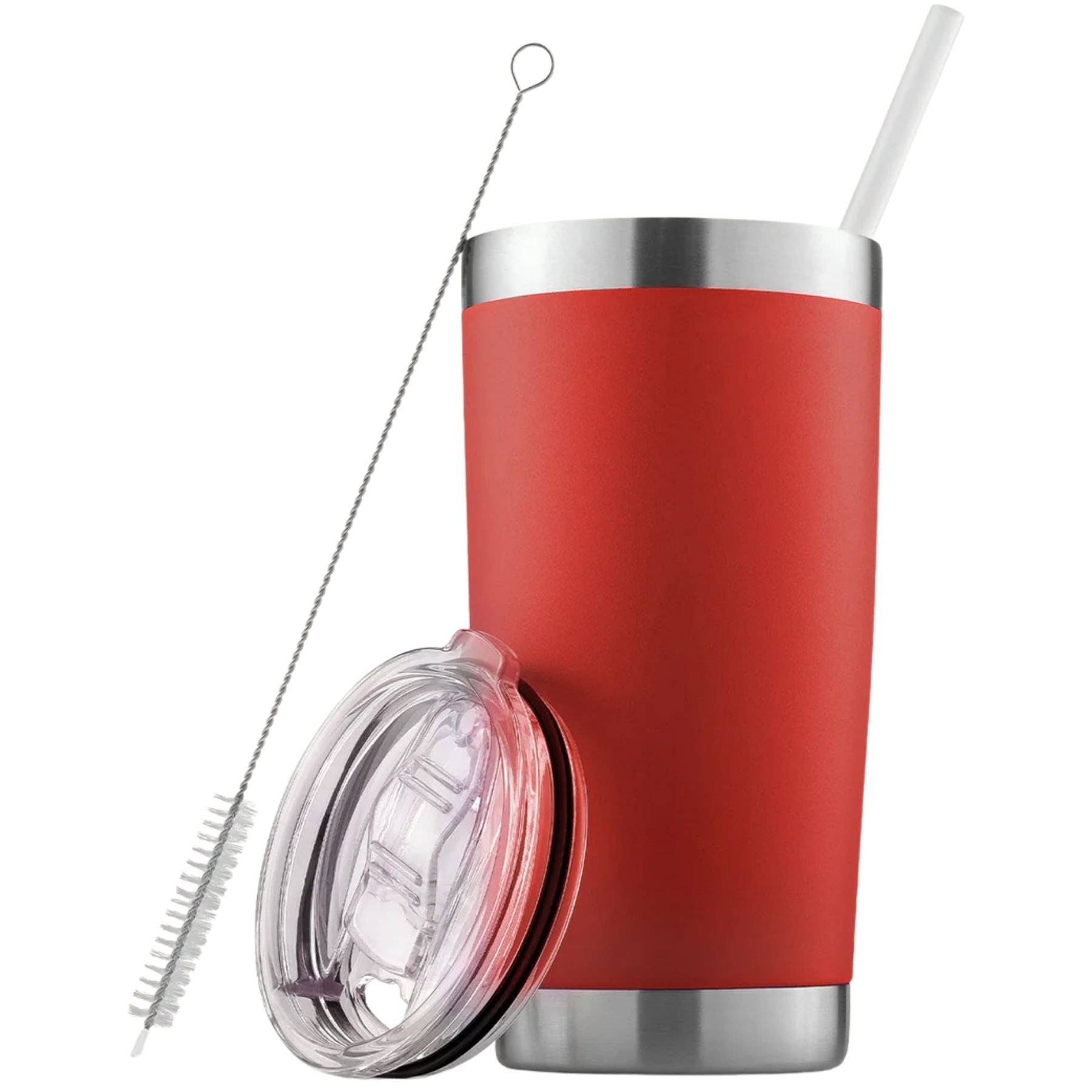 20 oz Tumbler With Lid and Straw-Coral by Zulay Kitchen