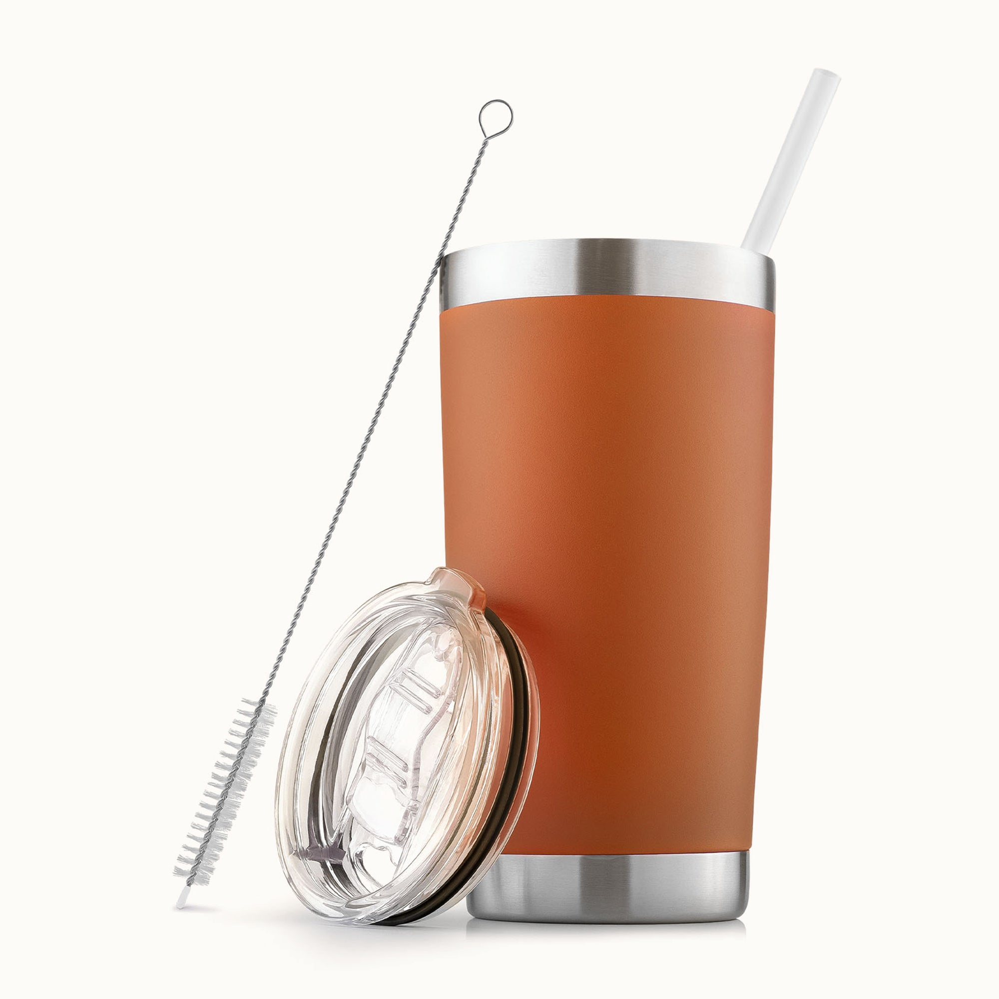 20 oz Tumbler With Lid and Straw-Pumpkin by Zulay Kitchen