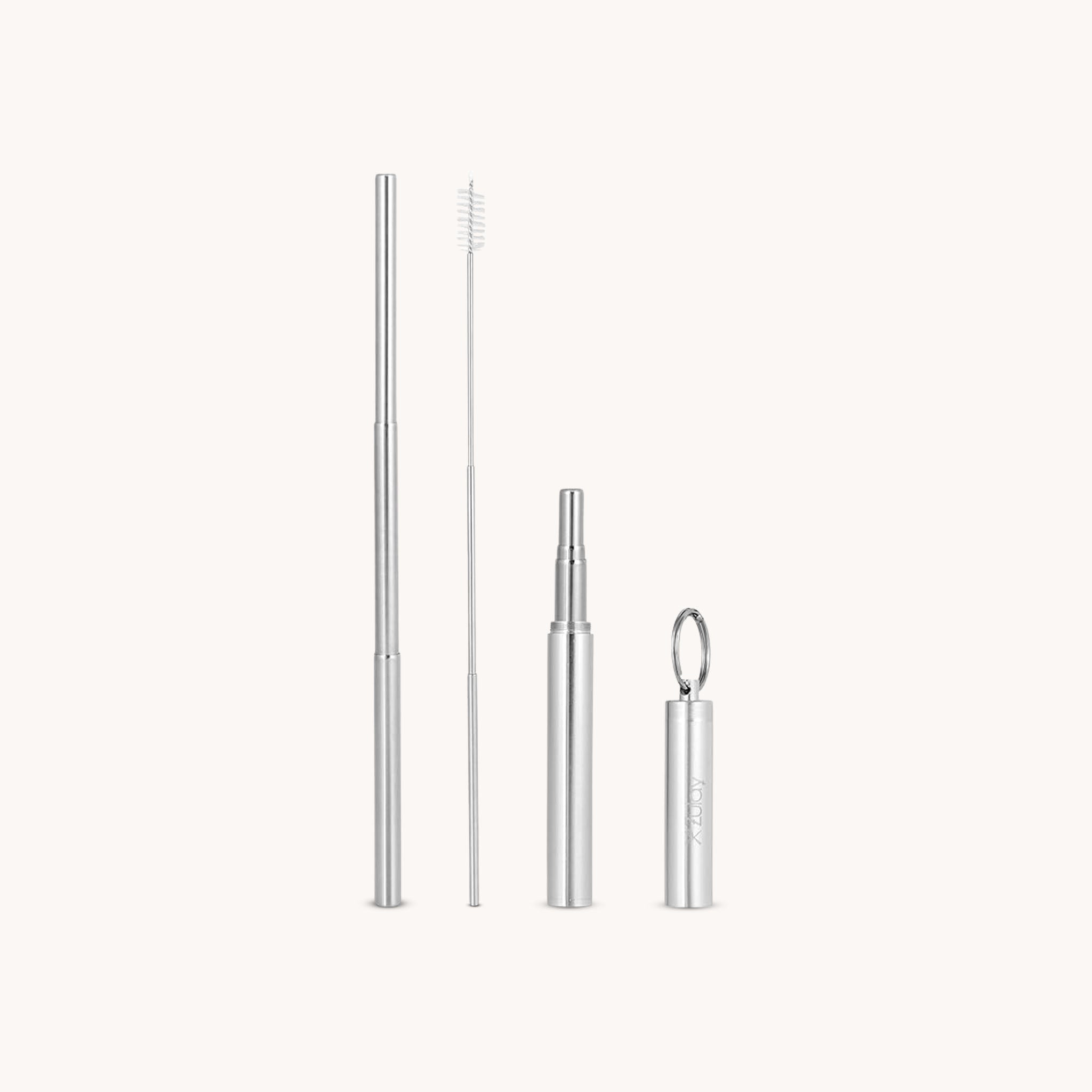 Telescopic Stainless Steel Straw Set by Zulay Kitchen
