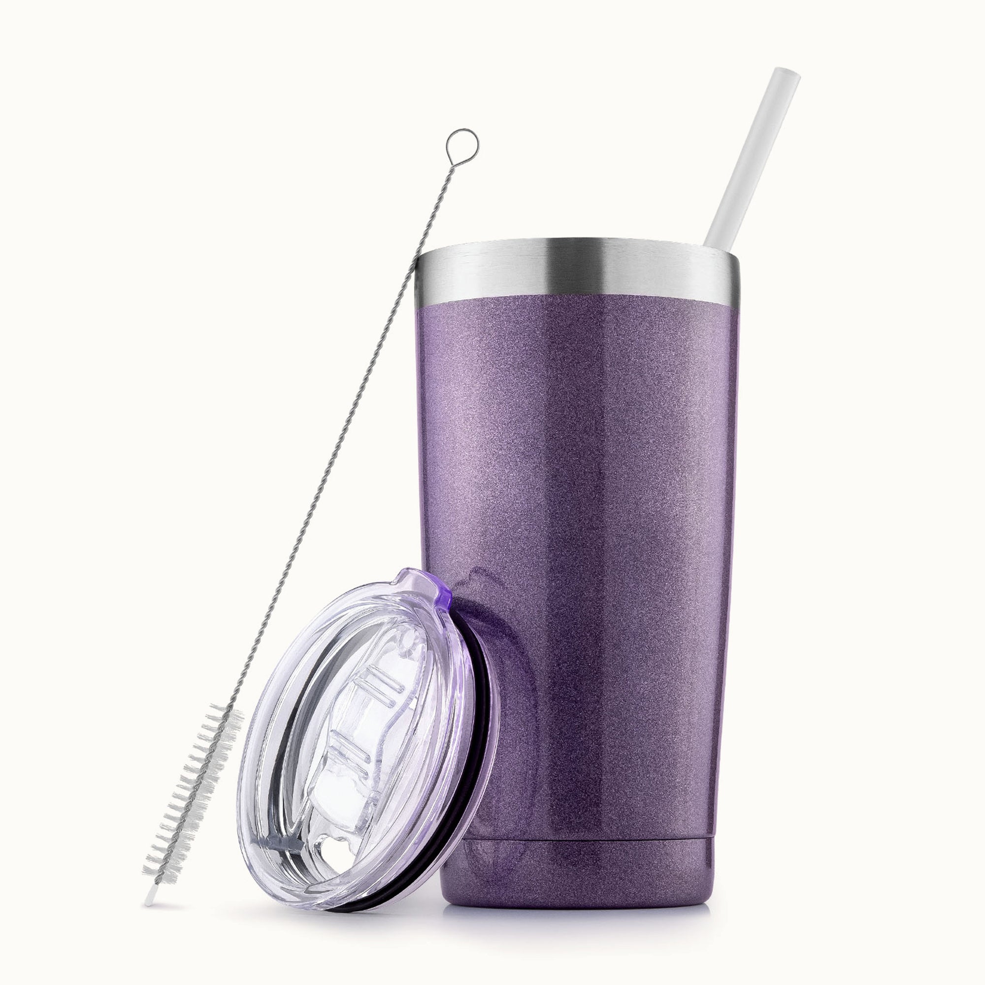 20 oz Tumbler With Lid and Straw-Purple Shimmer by Zulay Kitchen