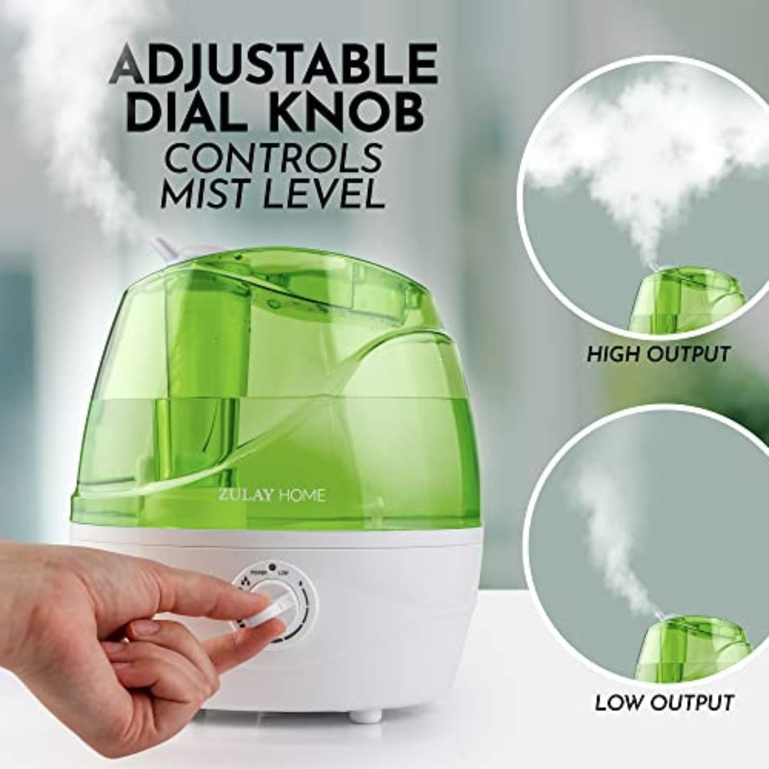 Adjustable knob humidifier