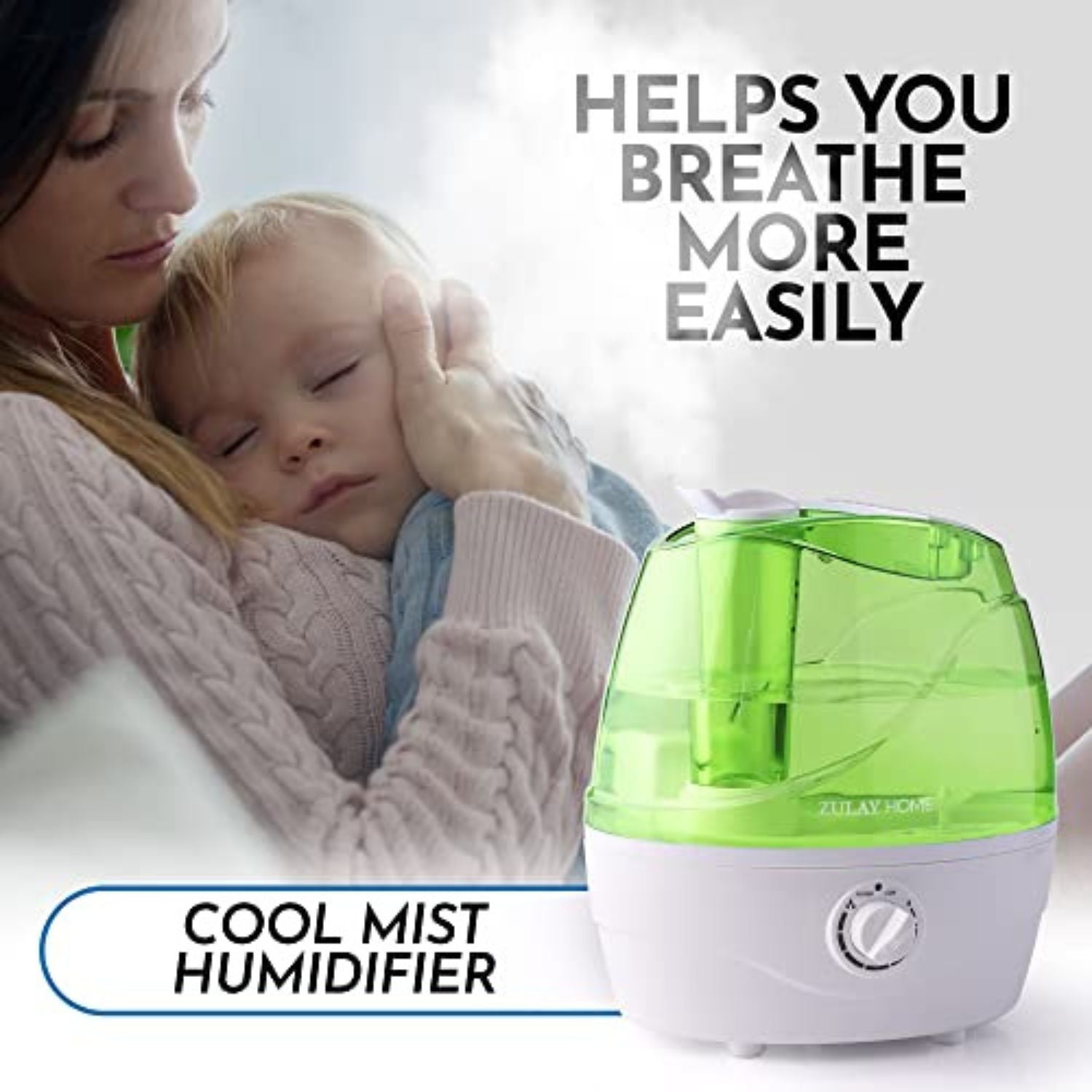This portable humidifier operates with noise levels as low as 30db