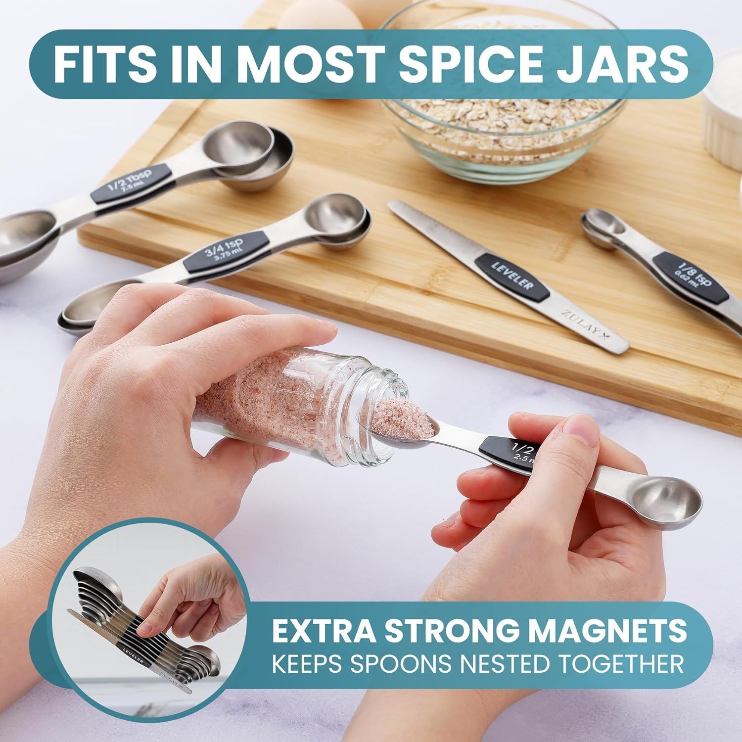 Extra strong Magnetic Measuring Spoons