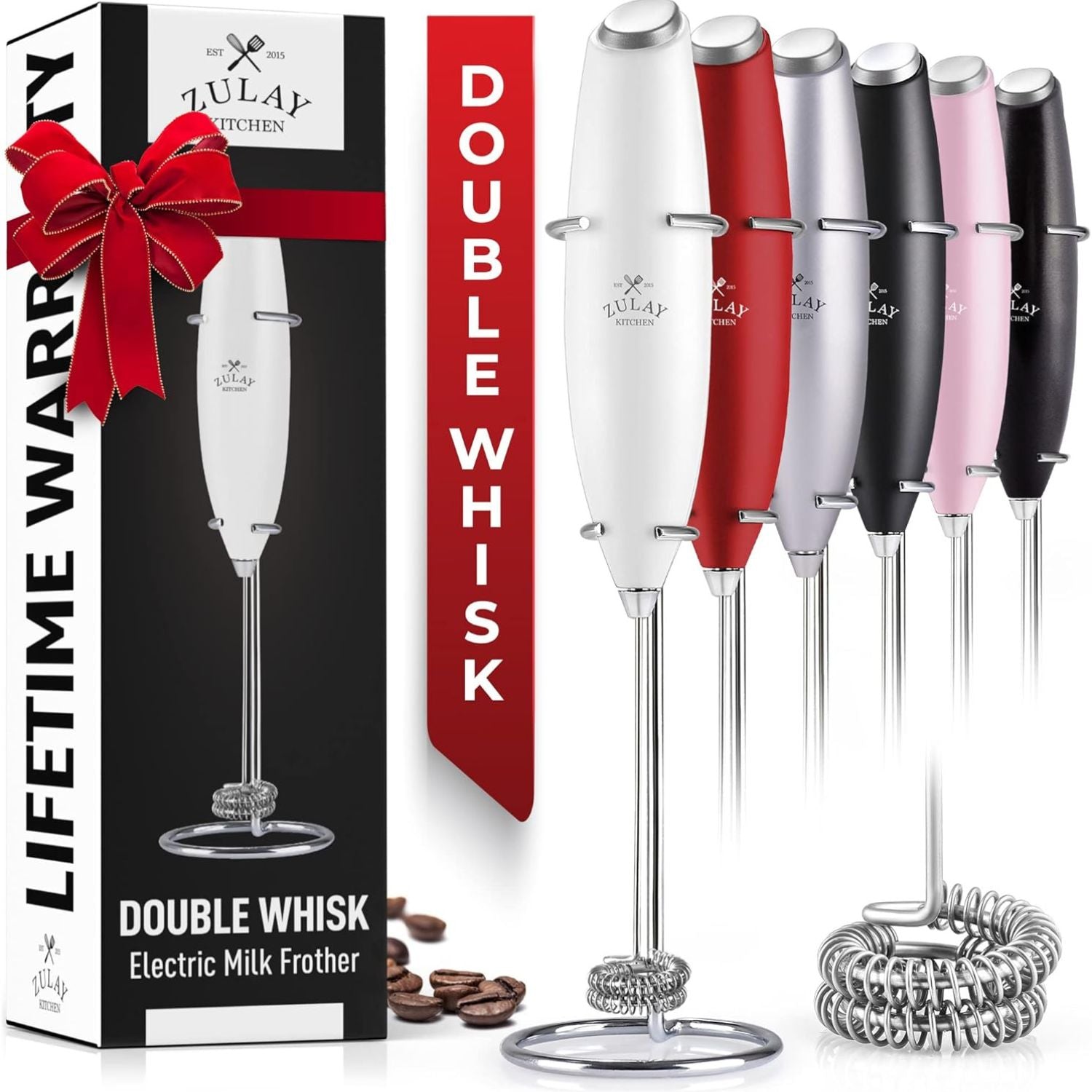 Double Whisk Milk Frother by Zulay Frother