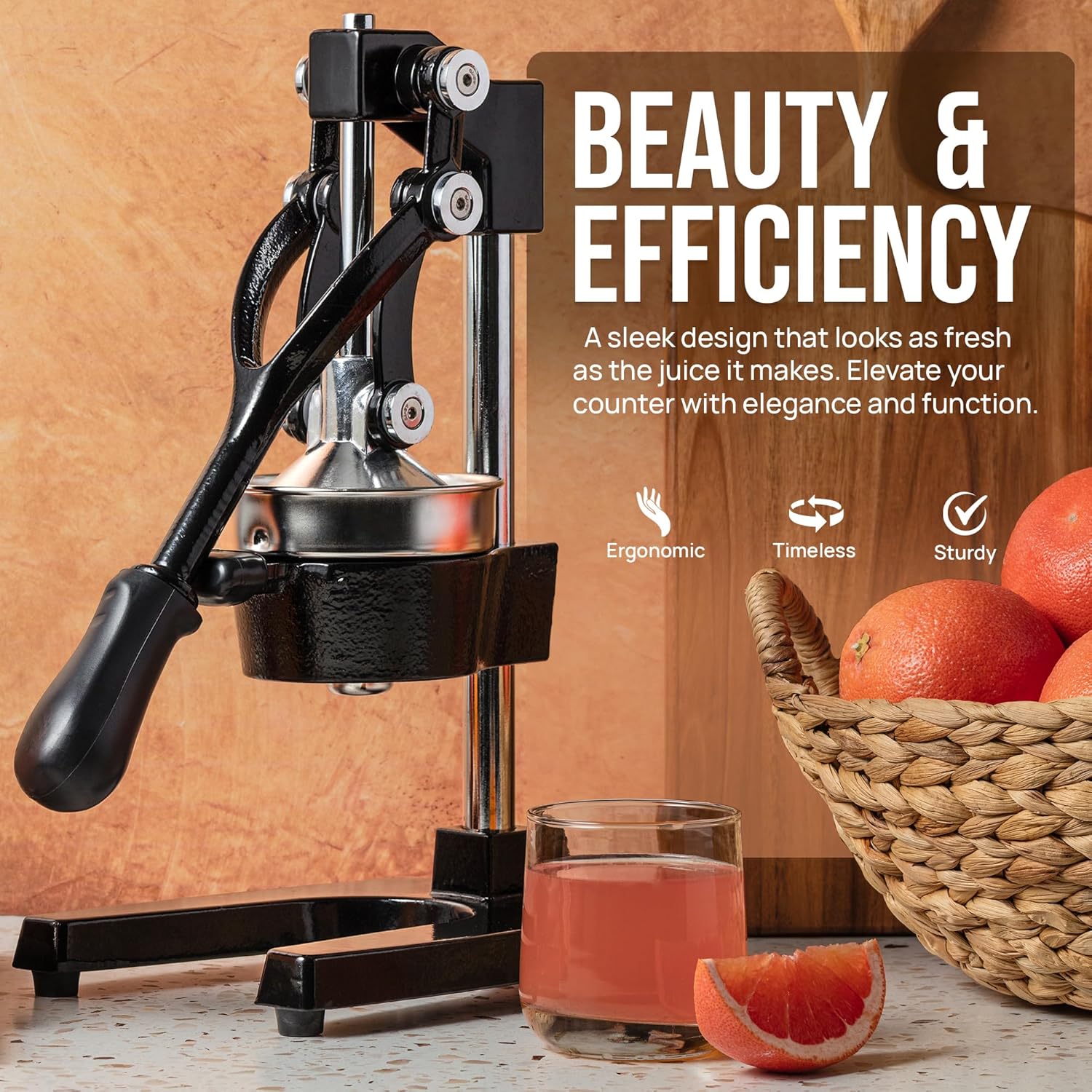 Sleek Citrus Press Design – Stylish, Efficient, and Functional for Fresh Juice by Zulay KItchen