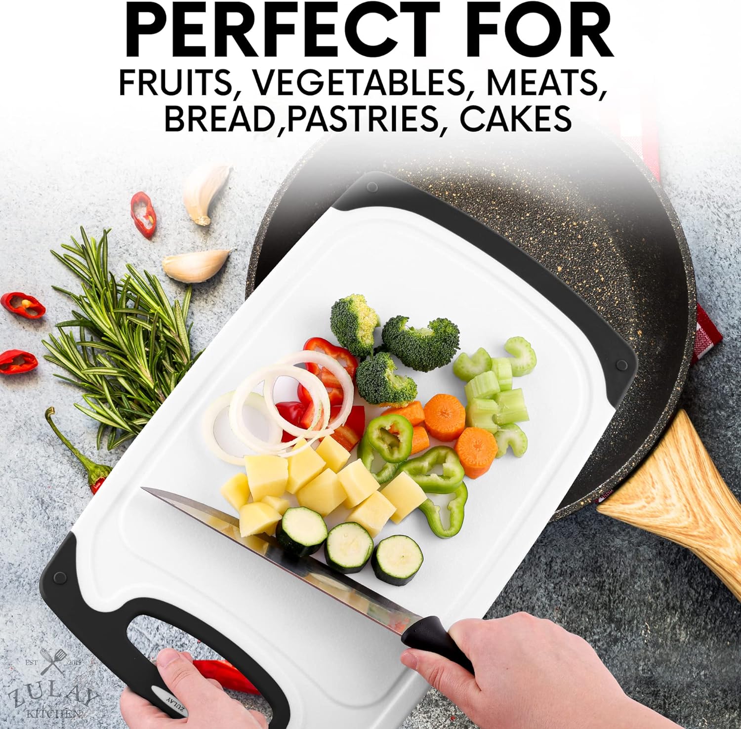 Versatile Cutting Board Set by Zulay Kitchen