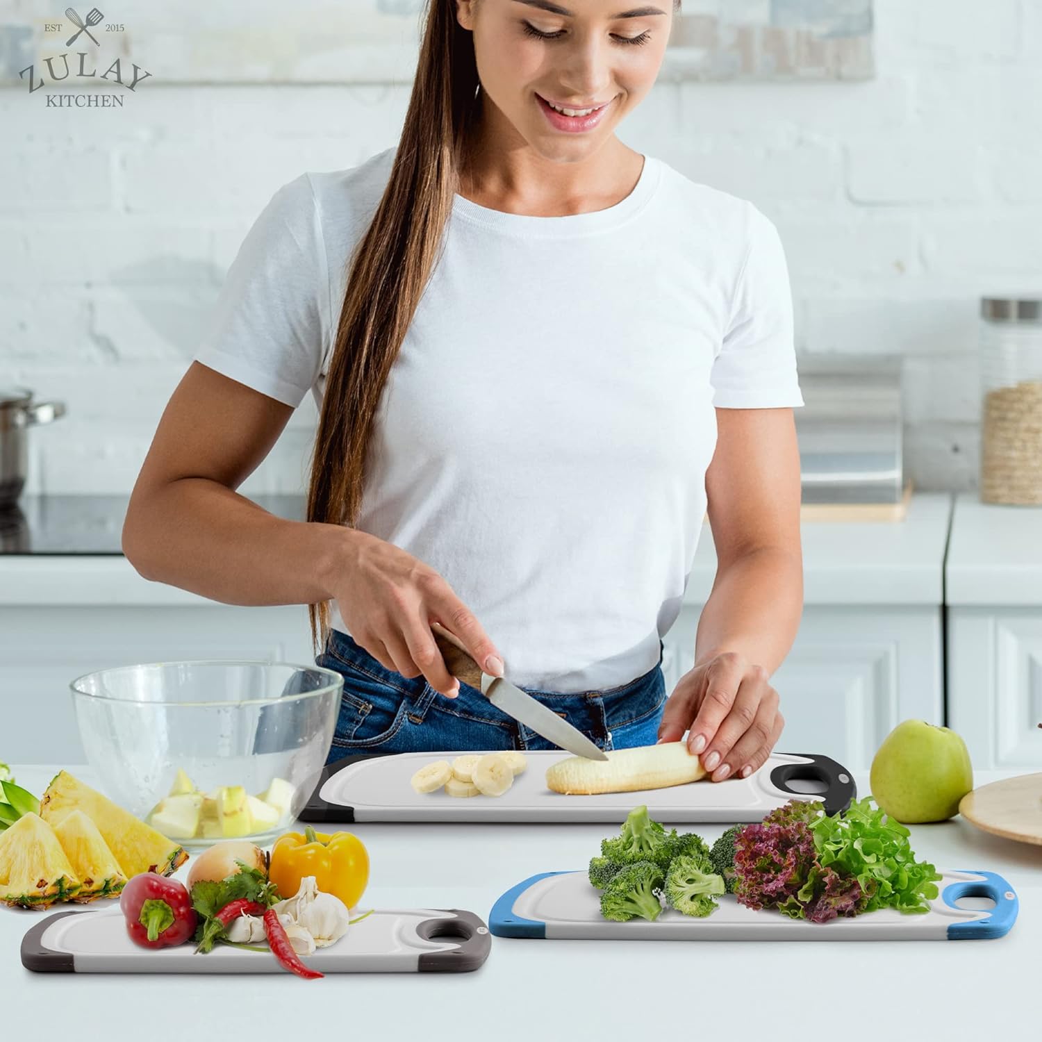 Non-slip Cutting Board Set by Zulay Kitchen
