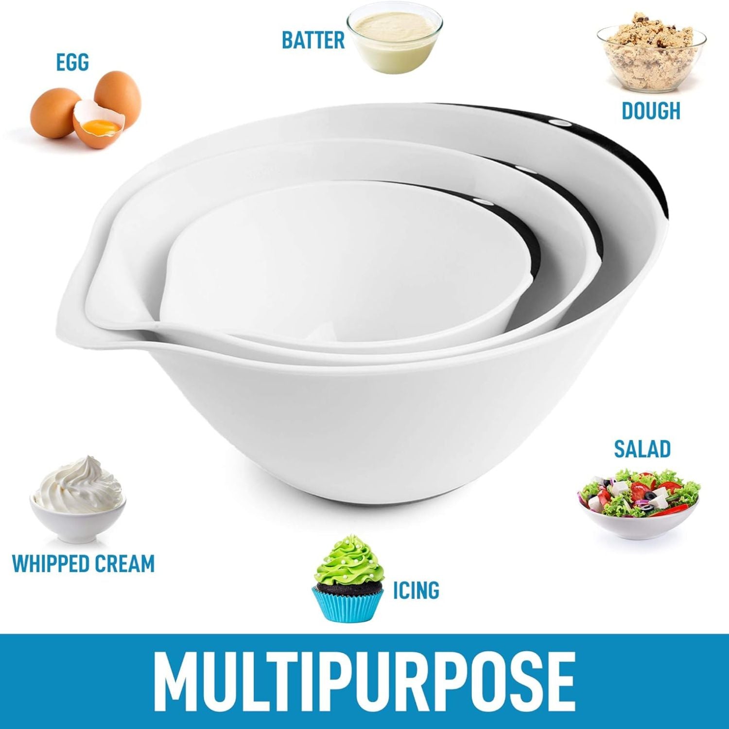 Multipurpose Mixing Bowls by Zulay Kitchen