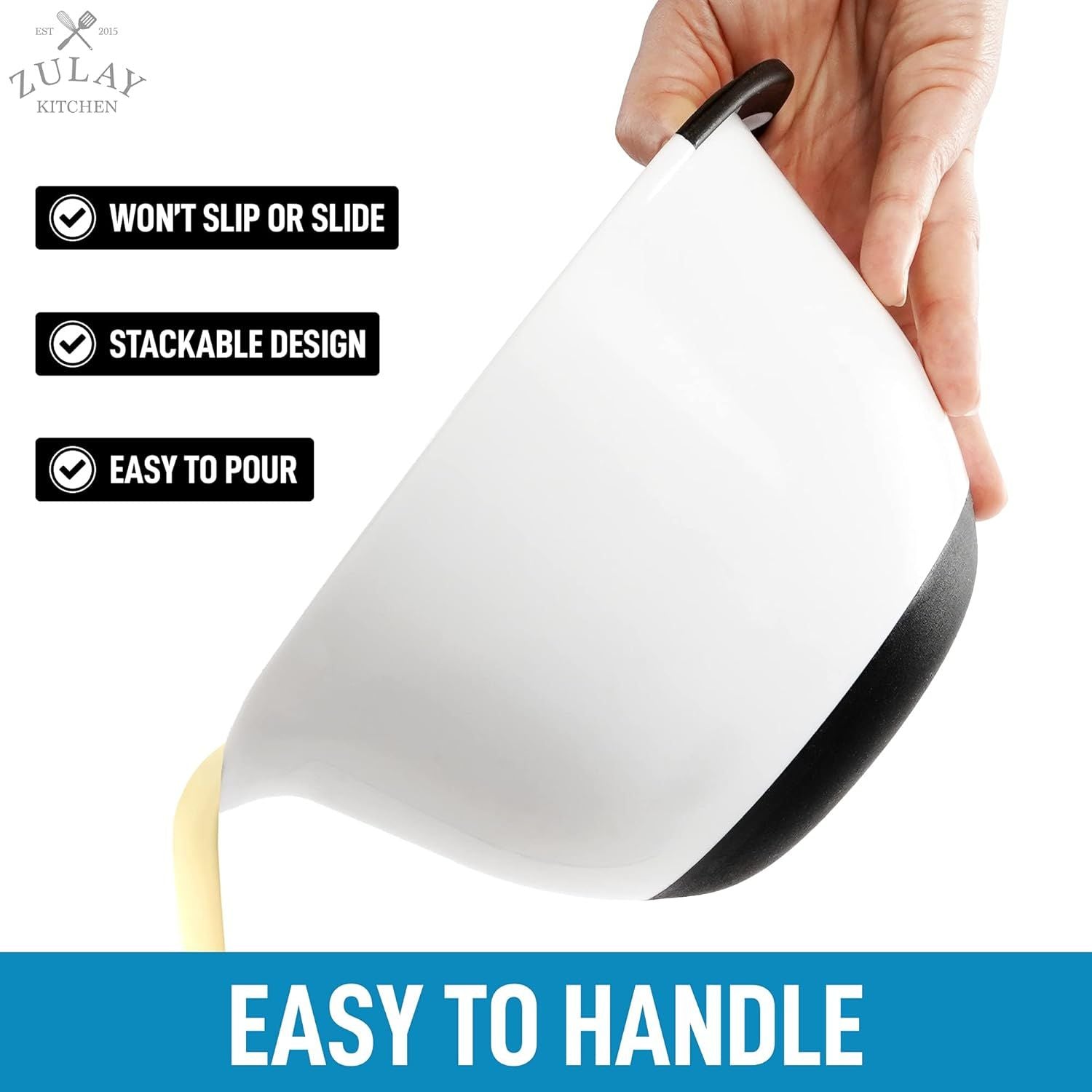 Easy to Handle Mixing Bowl by Zulay Kitchen