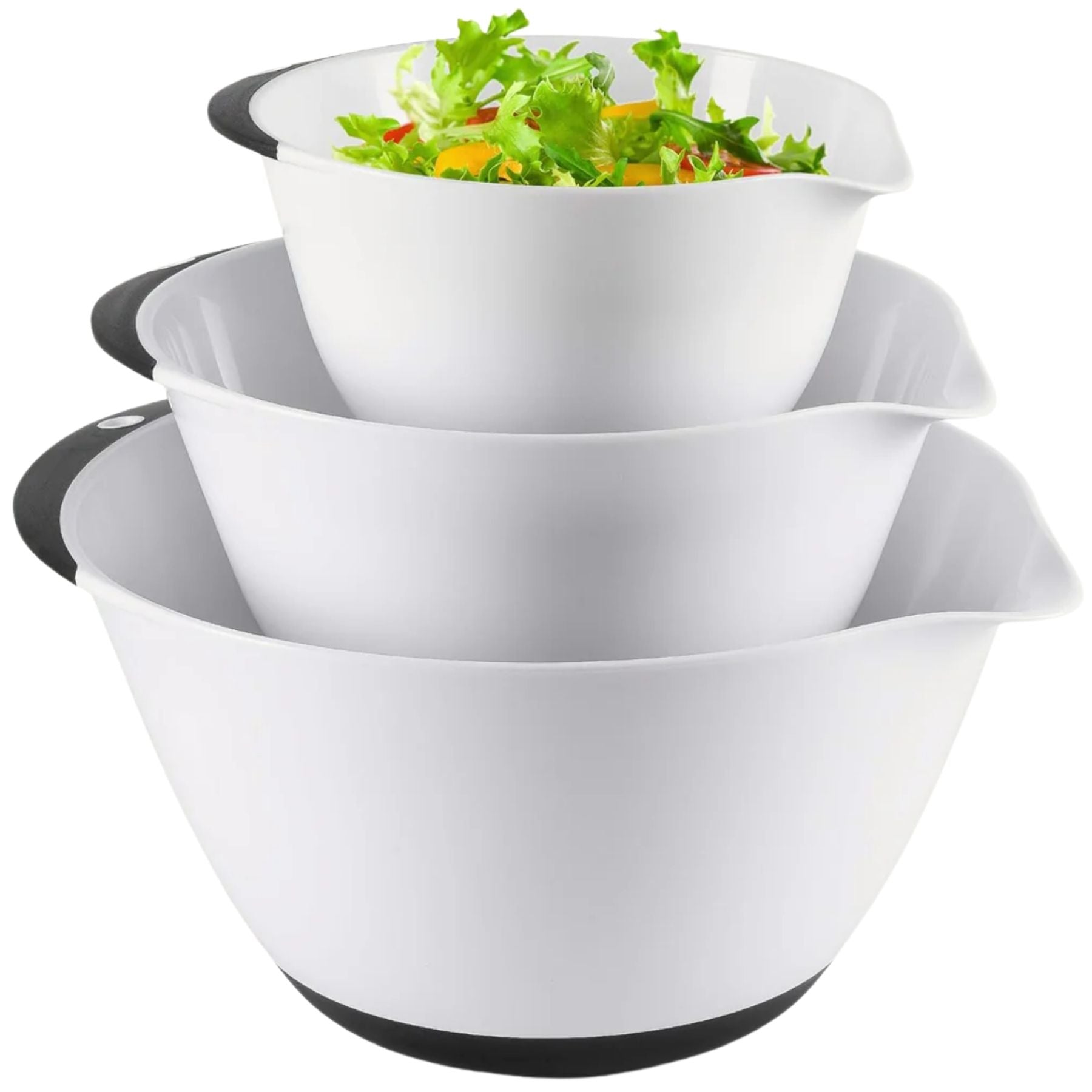 3-Piece Plastic Mixing Bowl Set by Zulay Kitchen