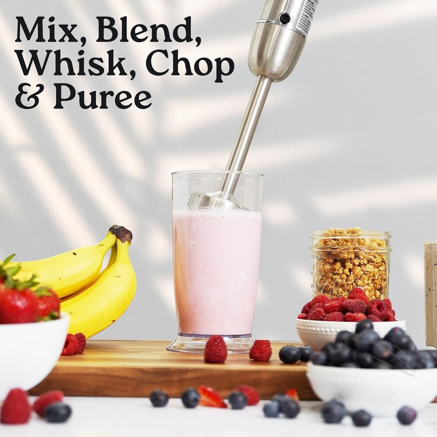 Mix, Blend, Whisk, Chop and Puree Immersion Blender by Zulay Kitchen