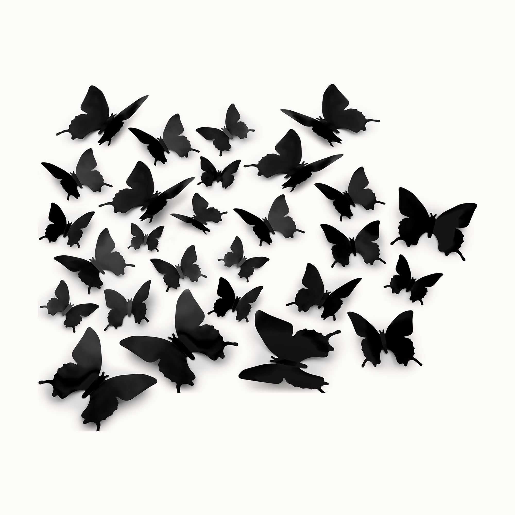 3D Butterfly Wall Decor - 24 Pieces - Black by Zulay Kitchen