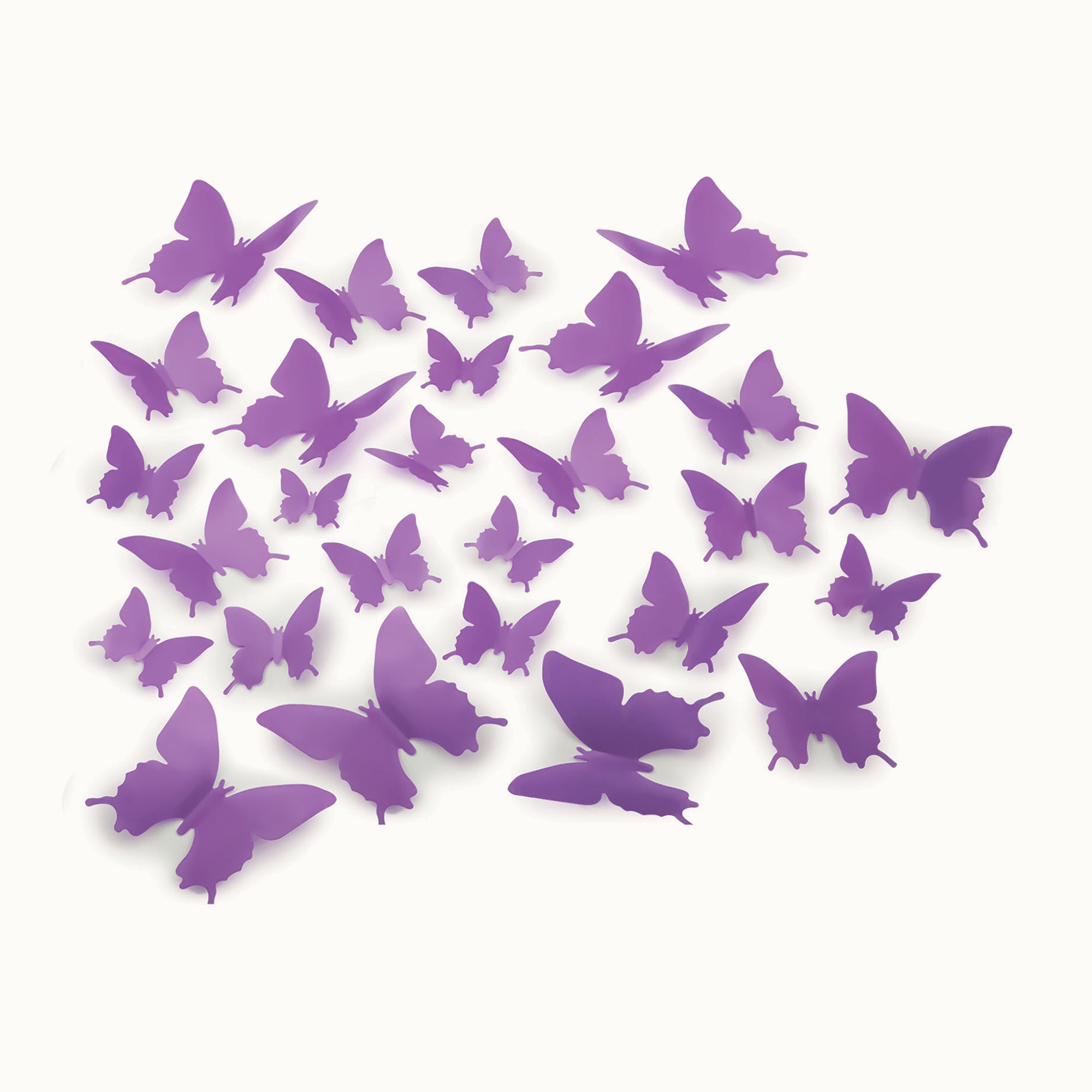 3D Butterfly Wall Decor - 24 Pieces - Lavender by Zulay Kitchen